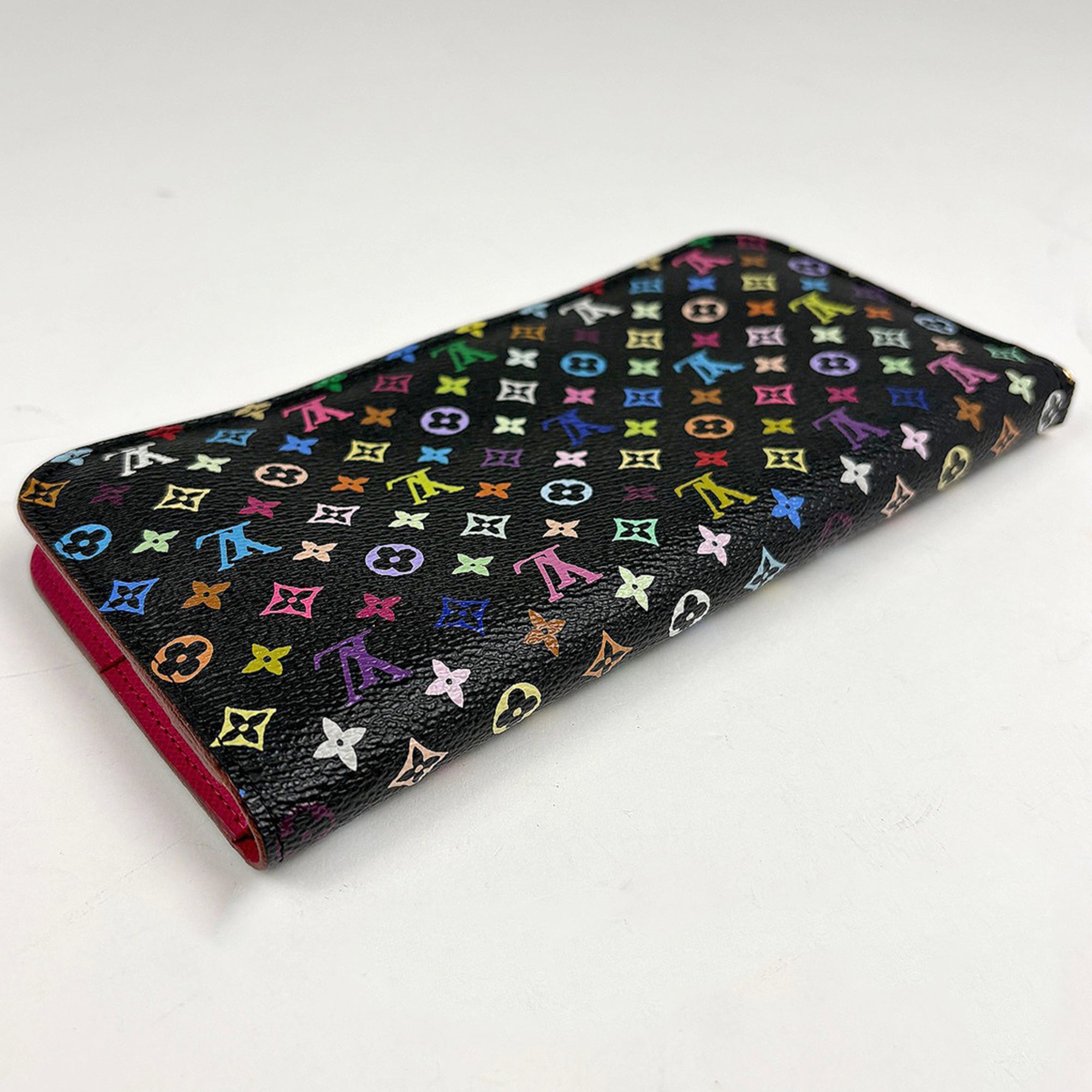 Louis Vuitton Monogram Multicolore Black Noir Monogram Multicolore Long Wallet (Bi-Fold) (Pre-Owned)