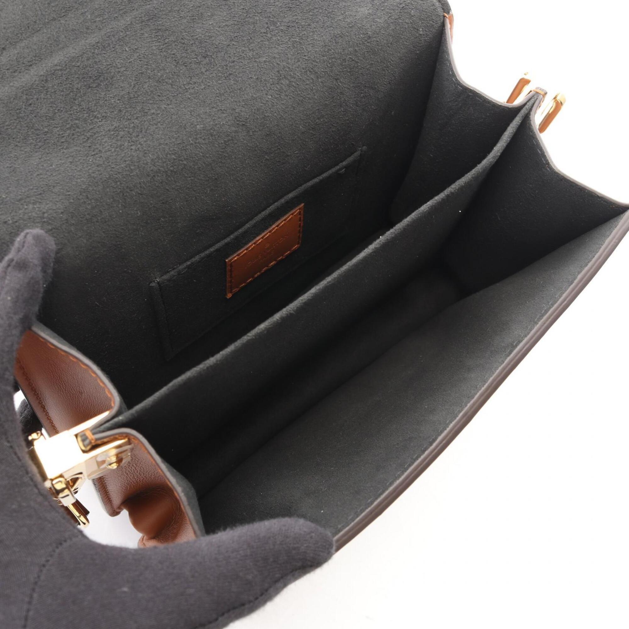 Louis Vuitton Beige Brown Coated Canvas Pvc Leather Handbag Shoulder Bag (Pre-Owned)