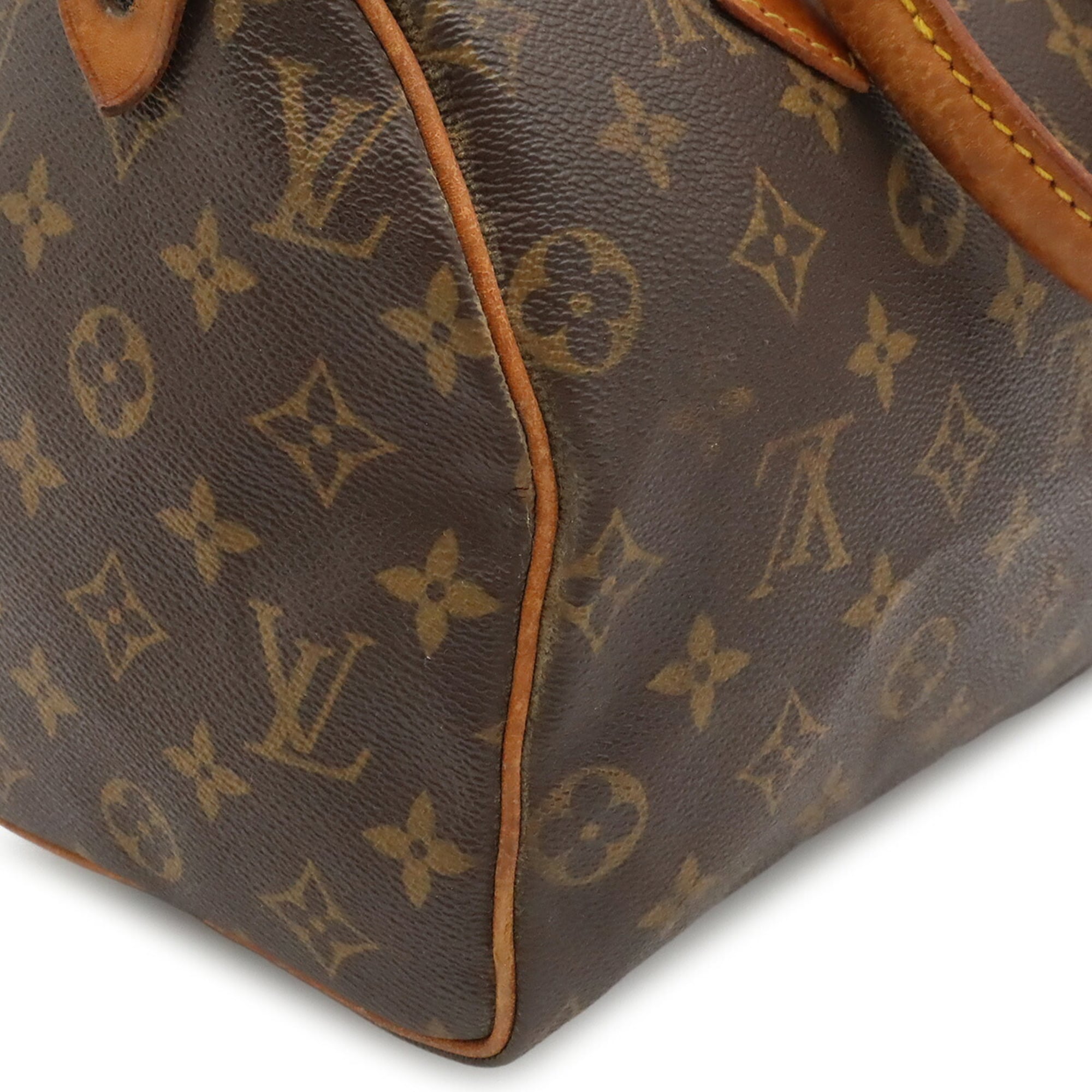 Louis Vuitton Brown White Monogram Handbag (Pre-Owned)
