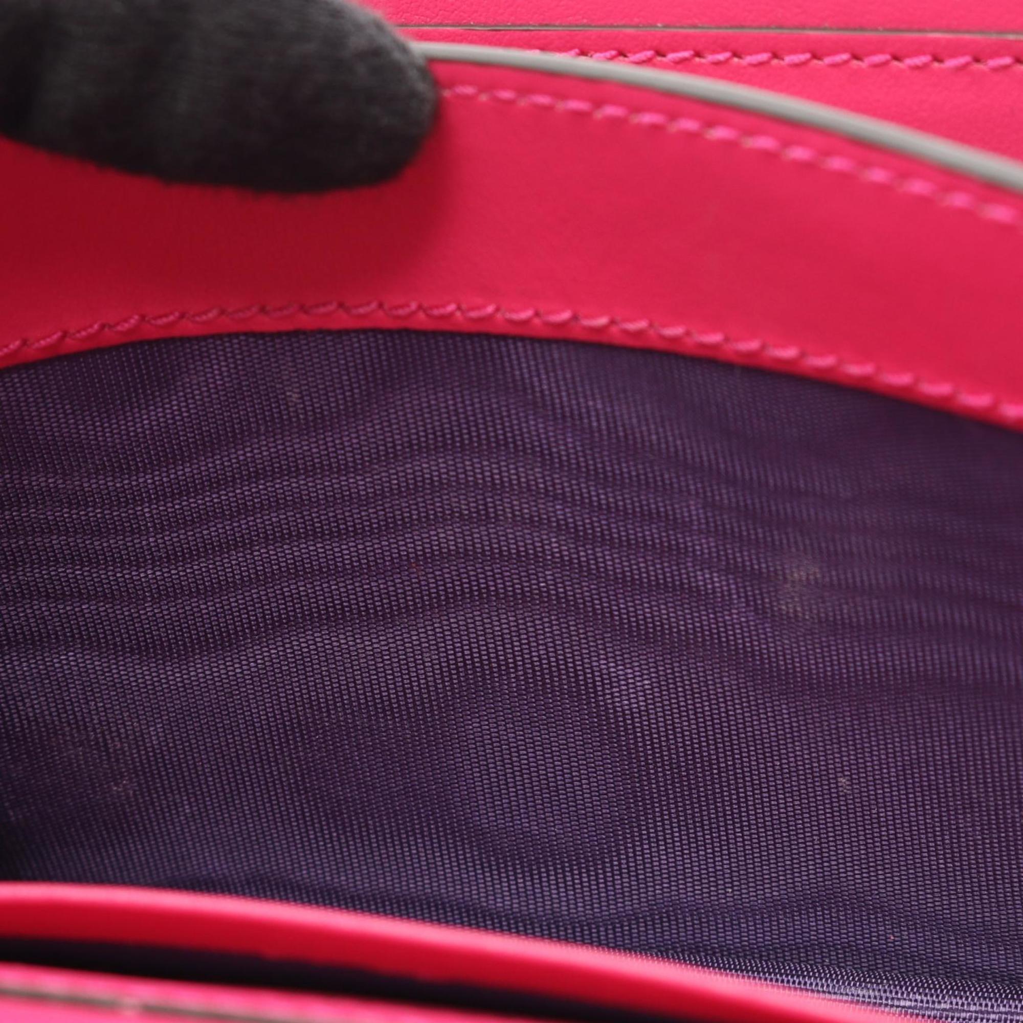 Gucci Pink Nylon Leather Shoulder Bag (Pre-Owned)