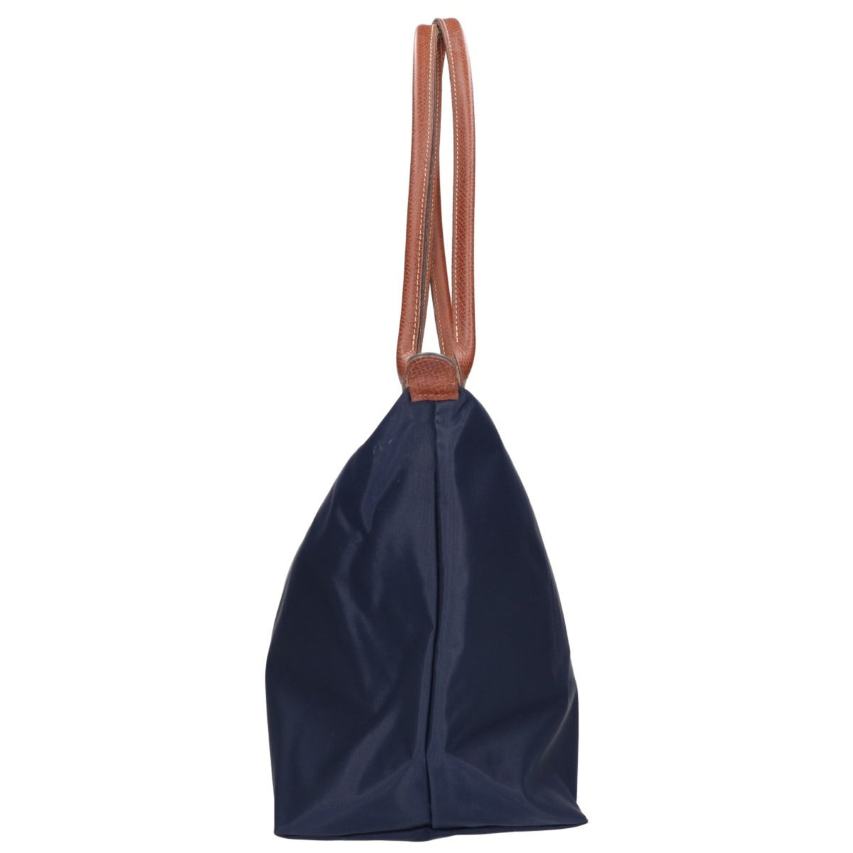 Longchamp Brown Navy Nylon Tote Bag (Pre-Owned)