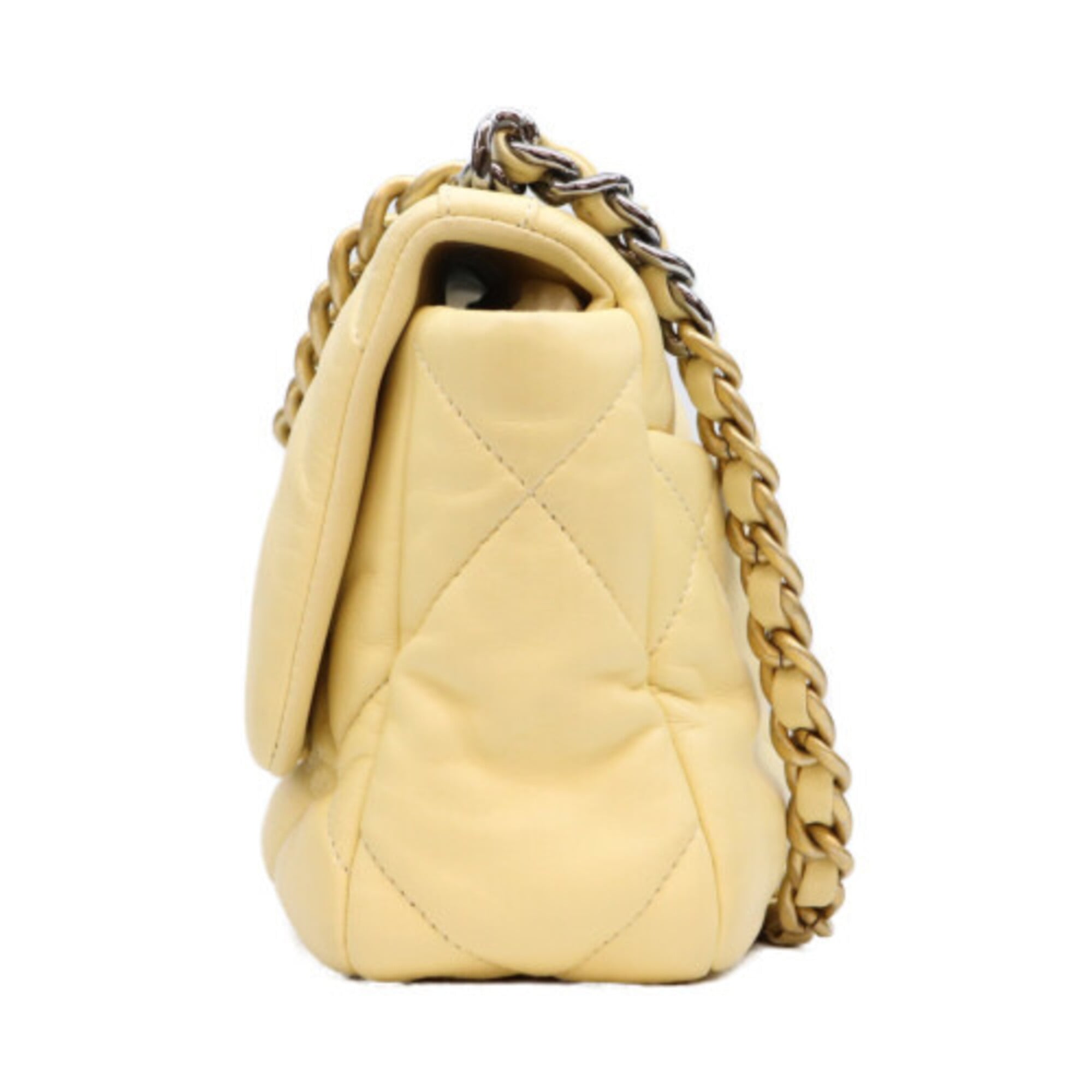 Chanel Yellow Leather Shoulder Bag (Pre-Owned)