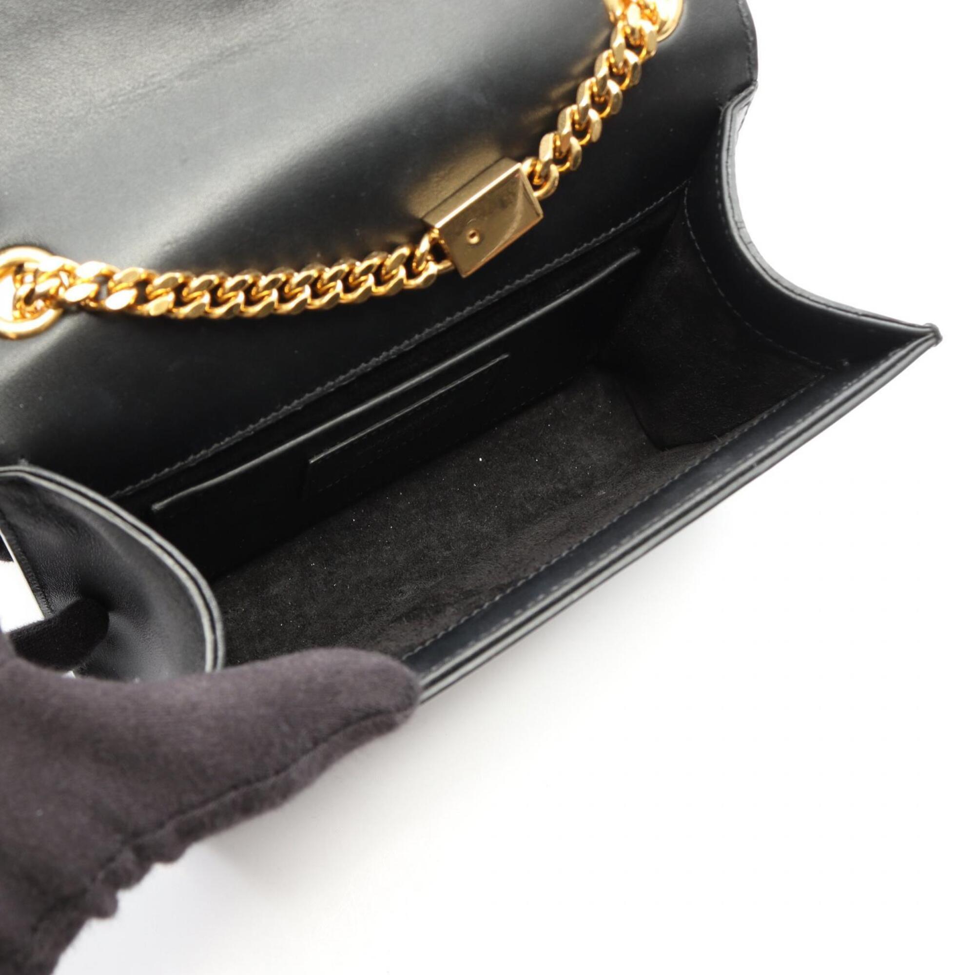 Saint Laurent Black Leather Handbag Shoulder Bag (Pre-Owned)