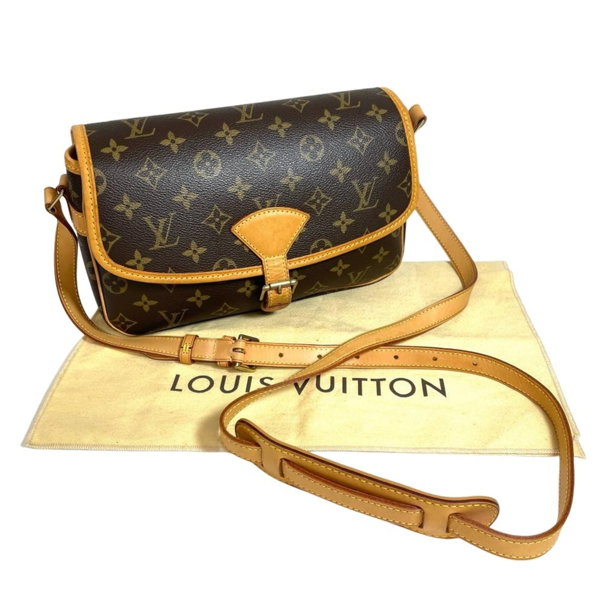 Louis Vuitton Brown Monogram Canvas Shoulder Bag (Pre-Owned)