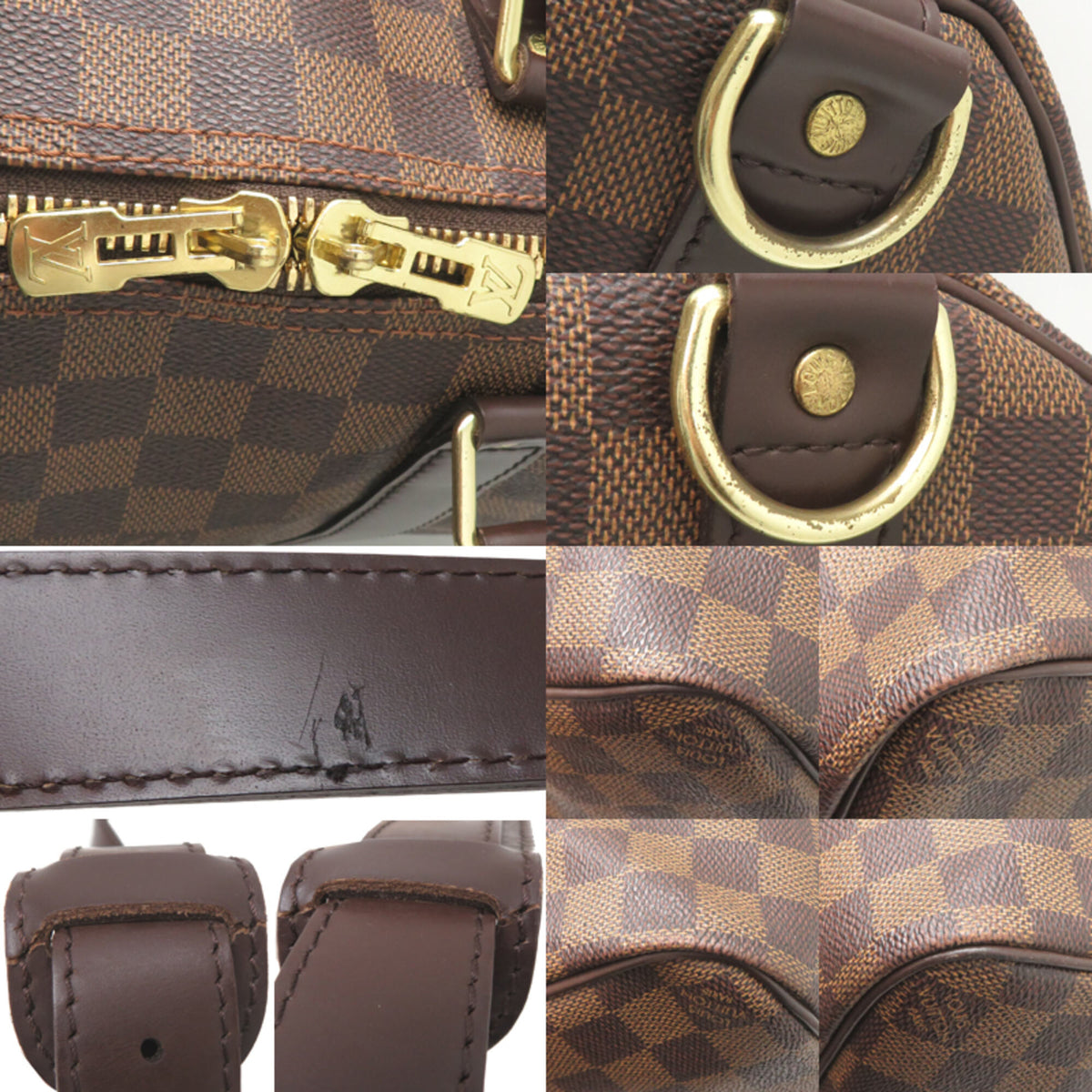 Louis Vuitton Brown Damier Canvas Boston Bag (Pre-Owned)