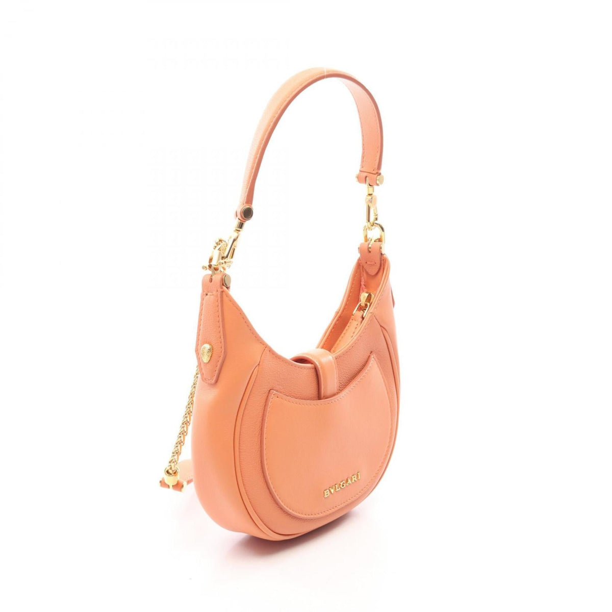 Bvlgari Pink Leather Handbag Shoulder Bag (Pre-Owned)