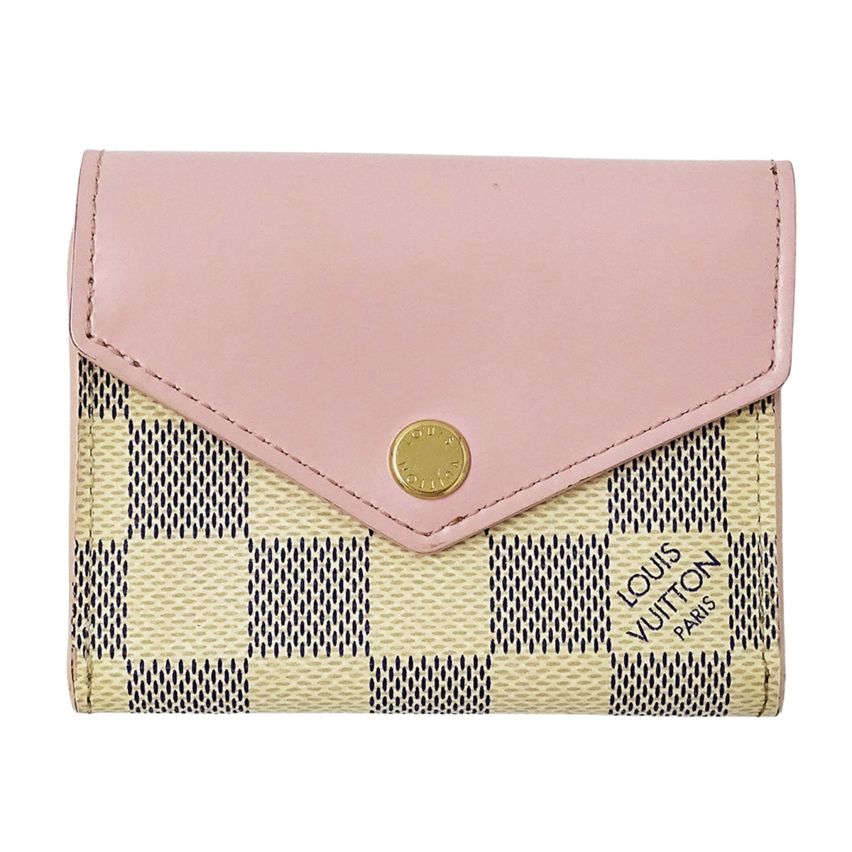 Louis Vuitton Ivory Rose Ballerine Damier Azur Wallet (Tri-Fold) (Pre-Owned)
