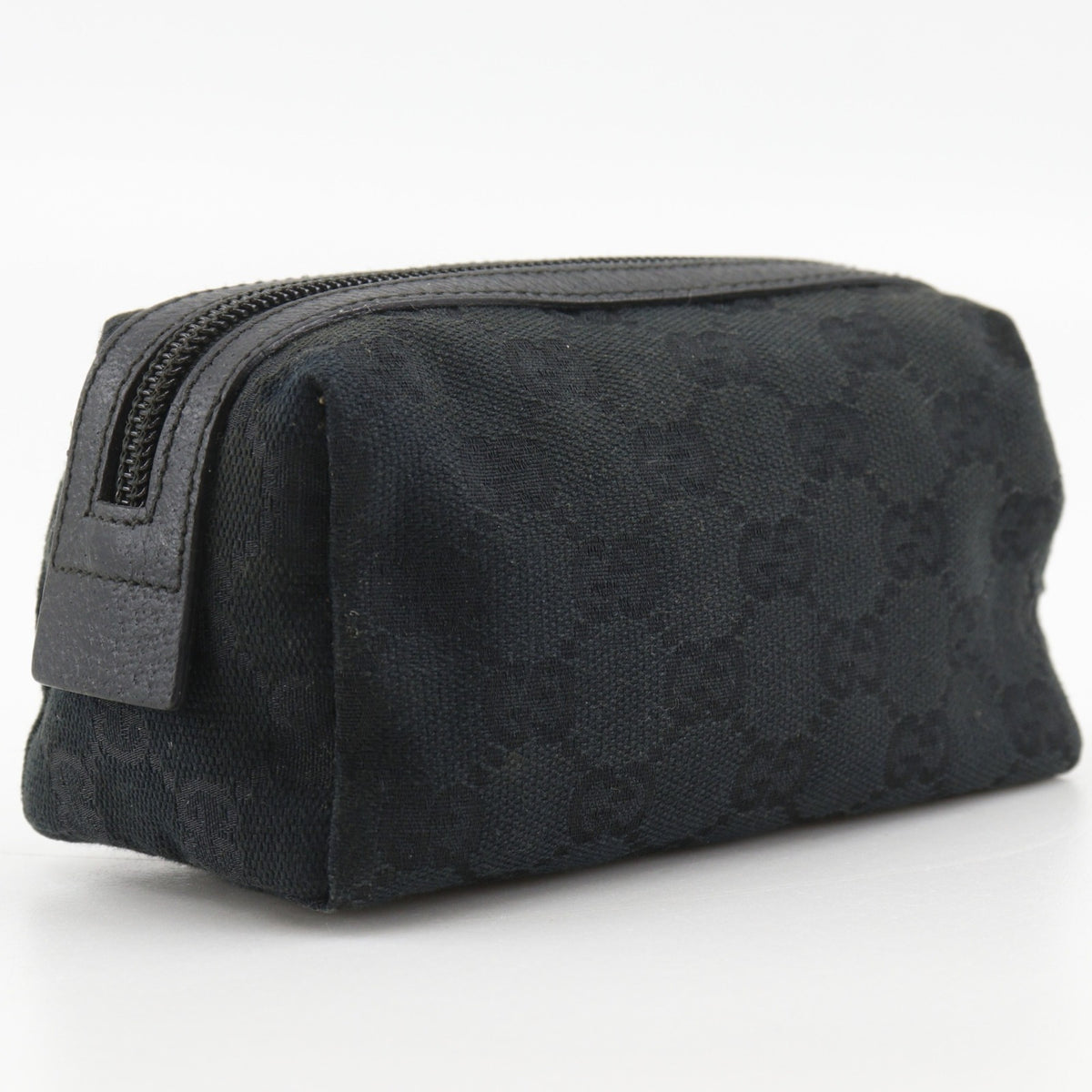 Gucci Black Gg Canvas Pouch (Pre-Owned)