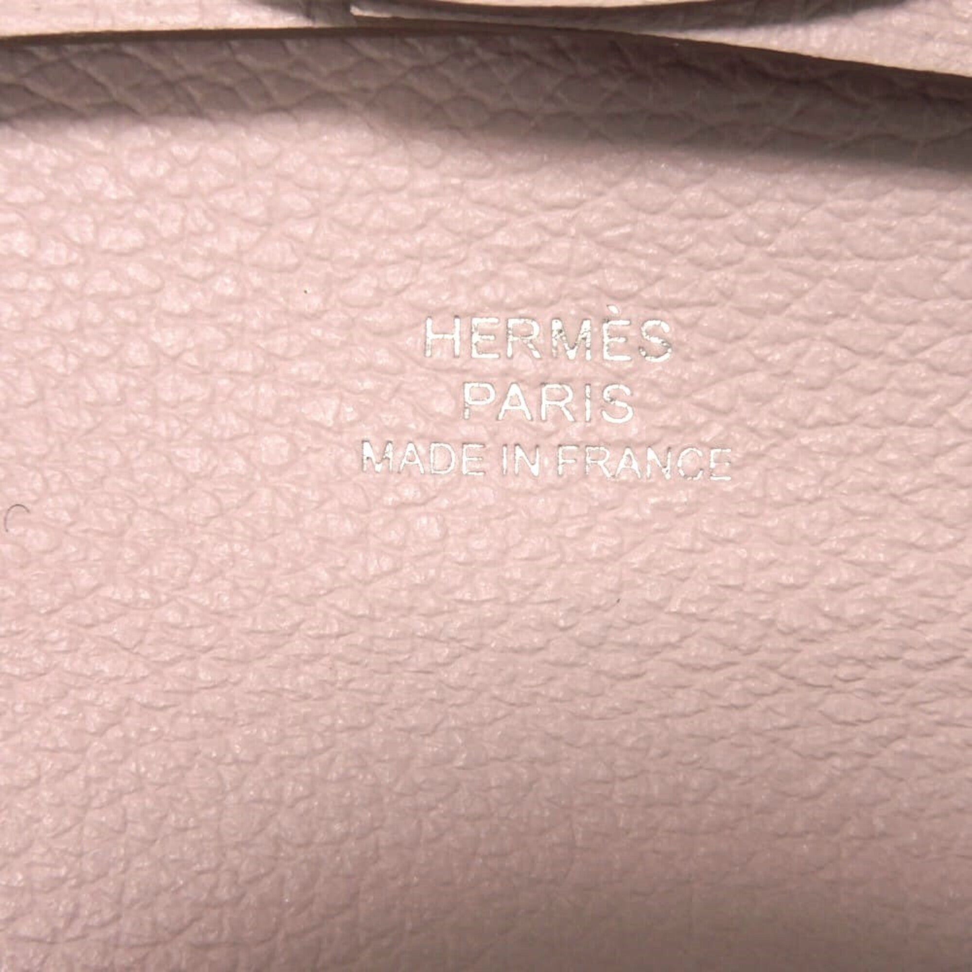 Hermes Pink Evercalf Leather Coin Purse/Coin Case (Pre-Owned)
