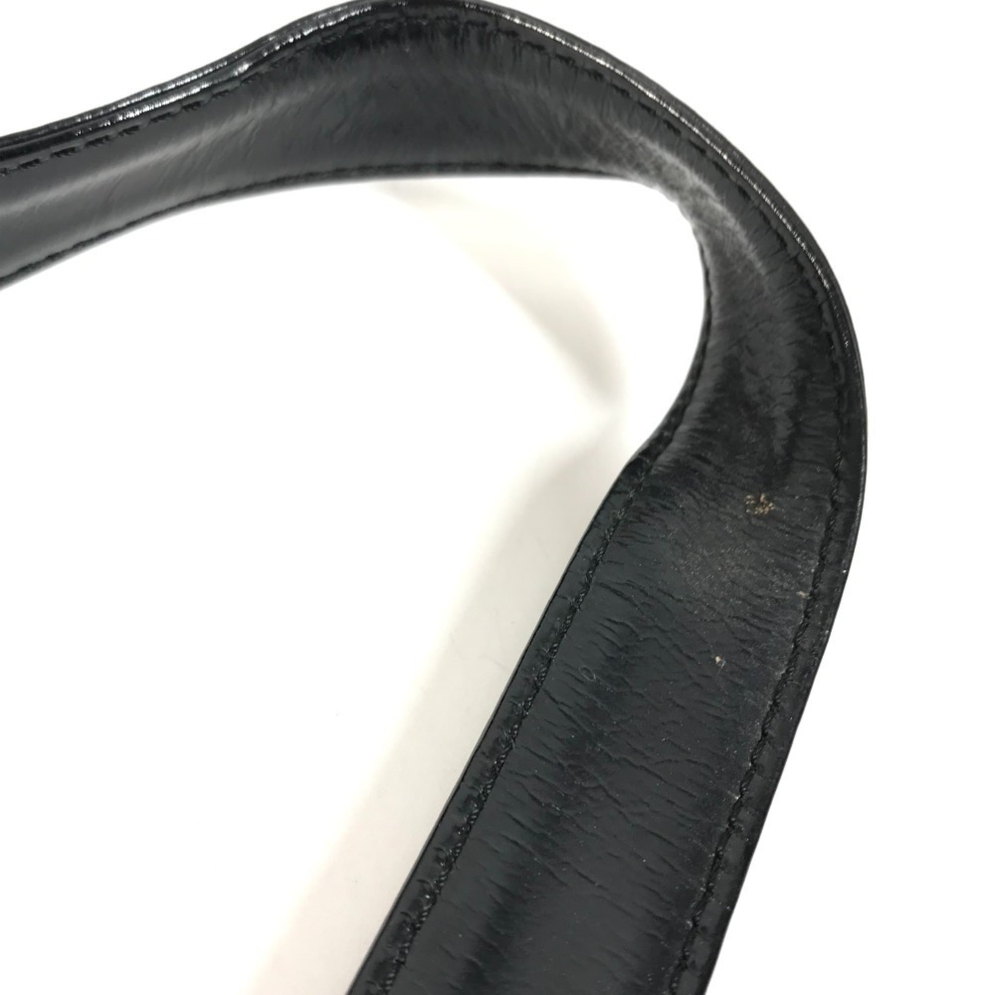 Versace Black Leather Shoulder Bag Tote Bag (Pre-Owned)