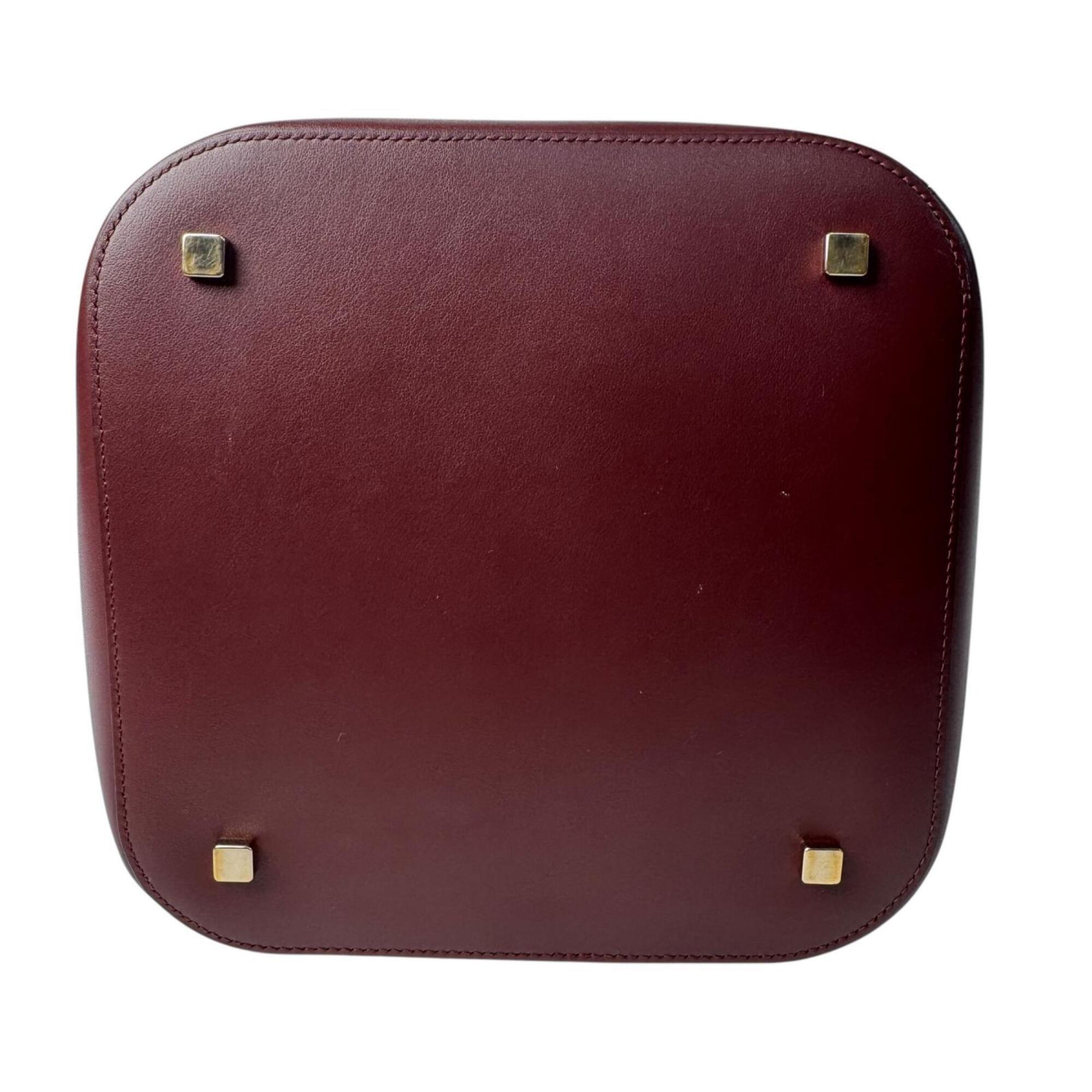 Cartier Bordeaux Leather Shoulder Bag (Pre-Owned)