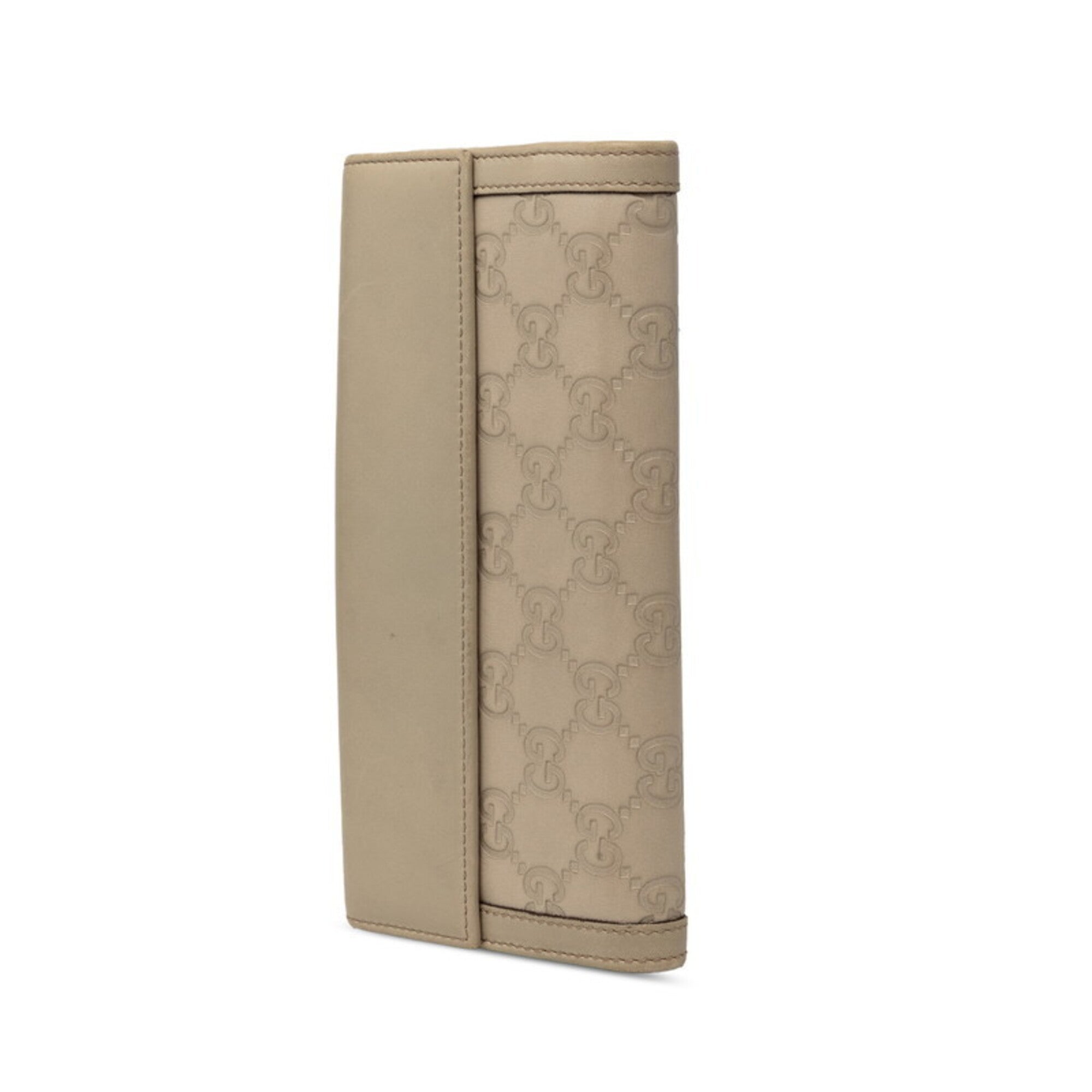 Gucci Gray Leather Long Wallet (Bi-Fold) (Pre-Owned)