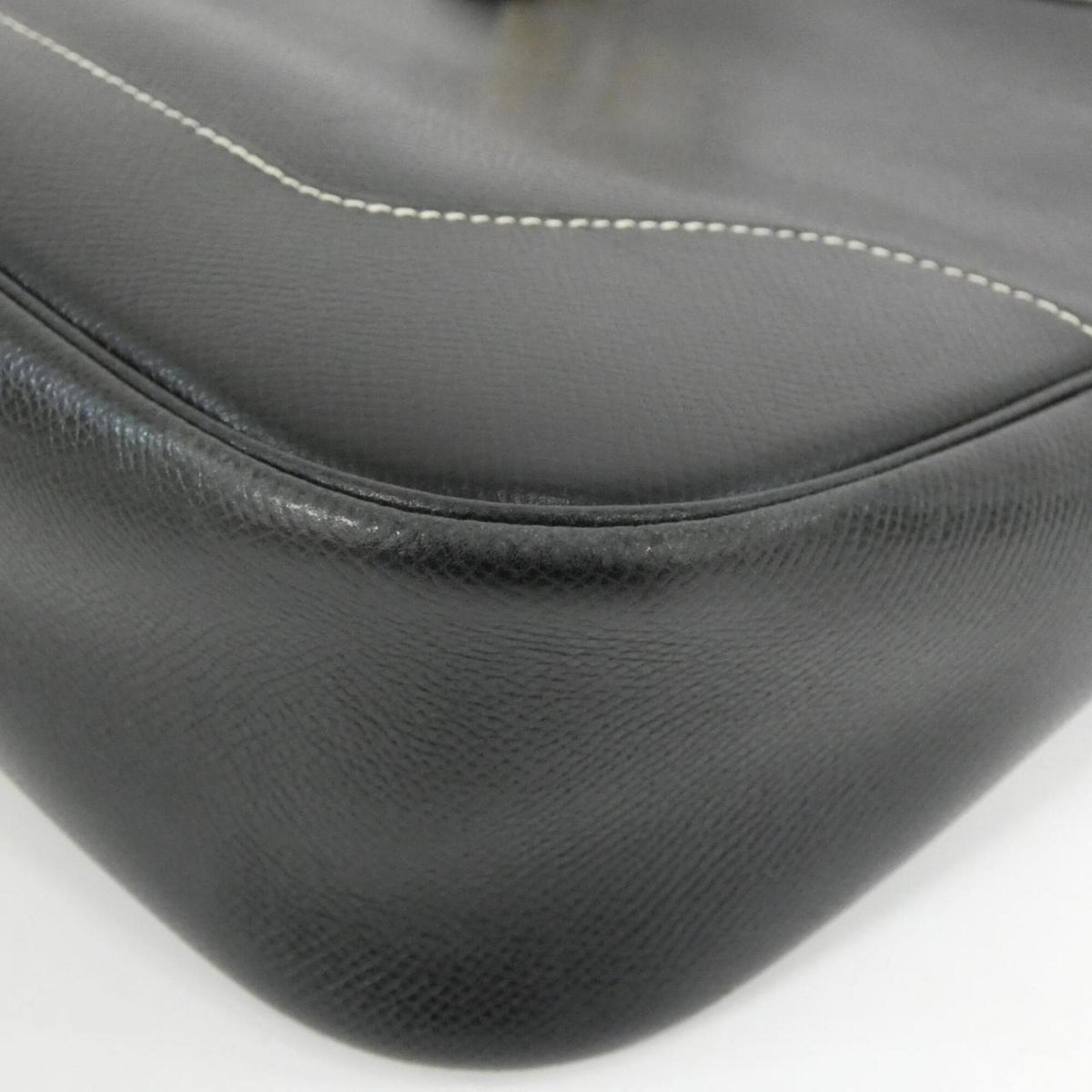 Hermes Black Lisse Leather Shoulder Bag (Pre-Owned)
