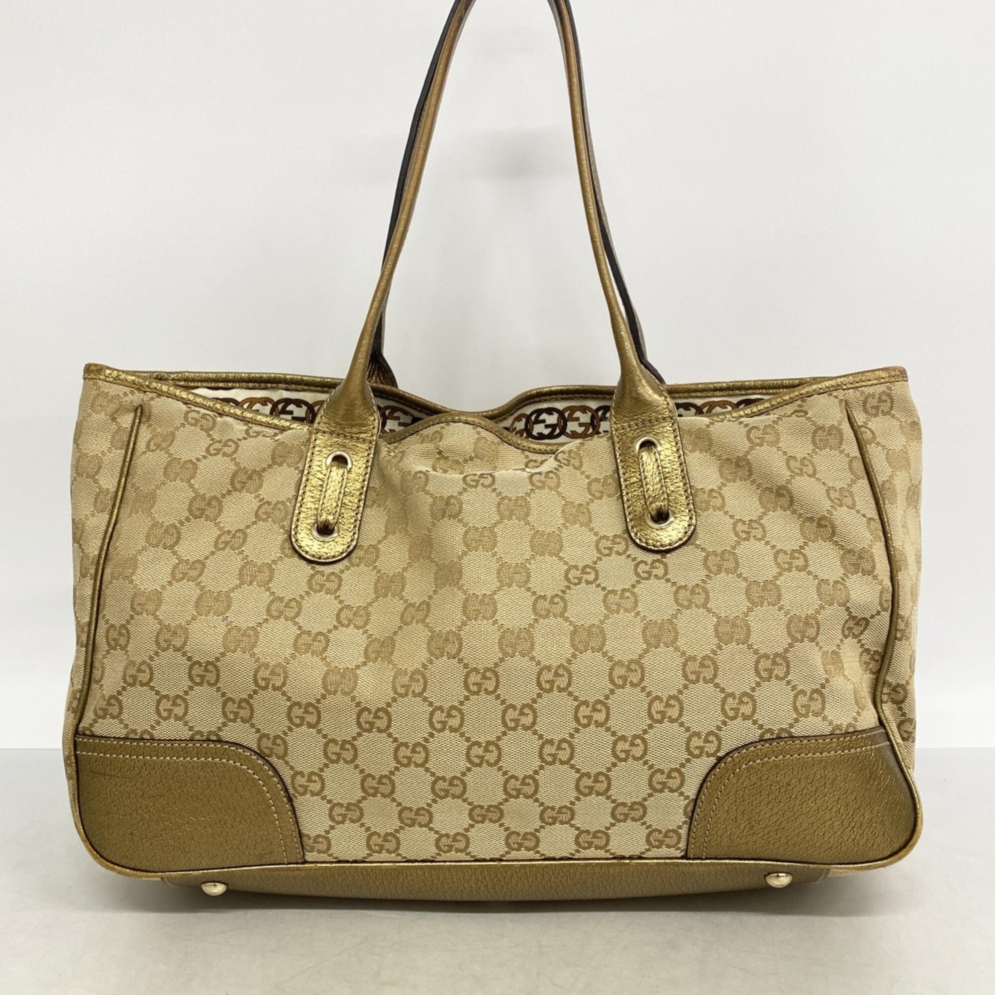 Gucci Beige Canvas Tote Bag (Pre-Owned)