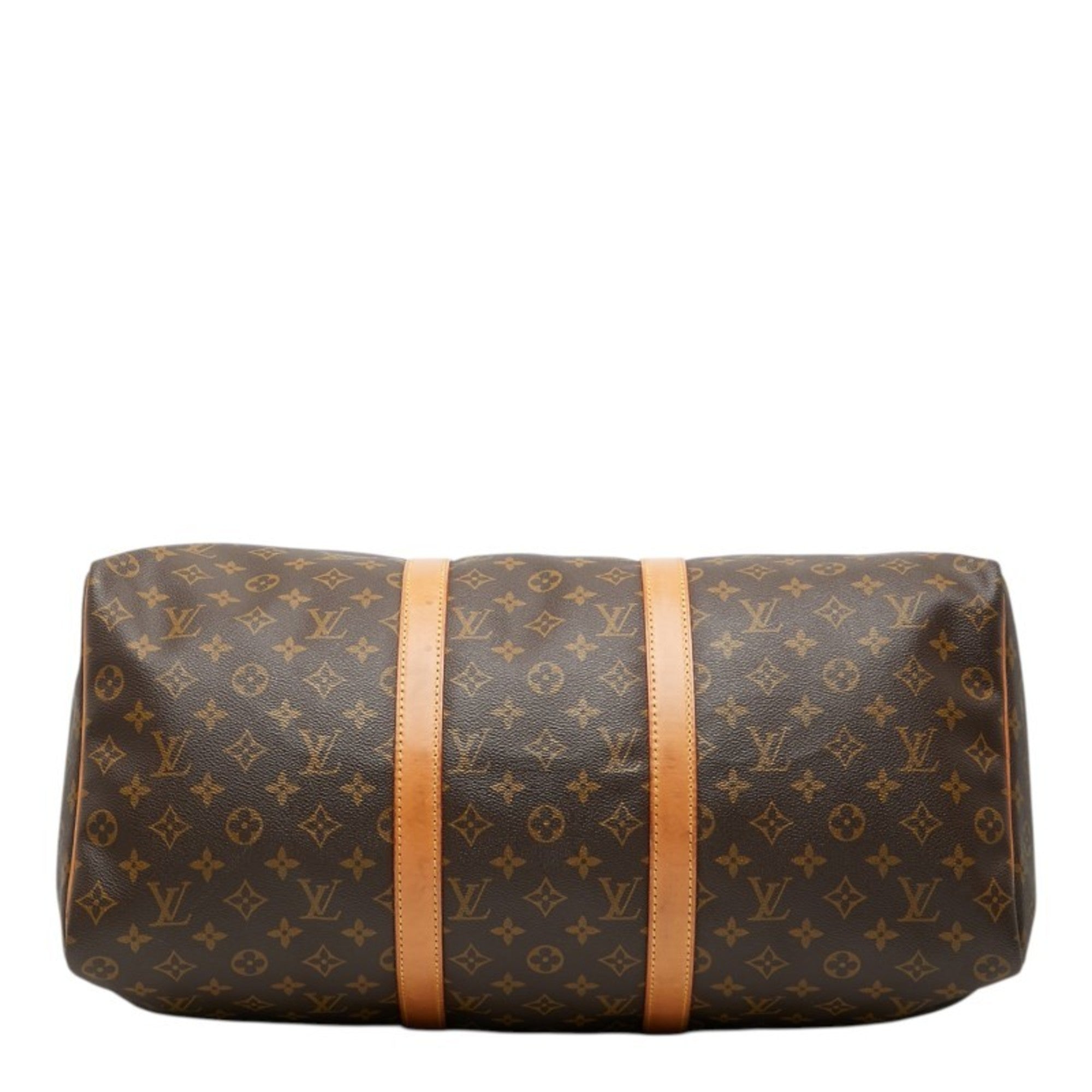 Louis Vuitton Monogram Brown Pvc Leather Boston Bag Handbag (Pre-Owned)