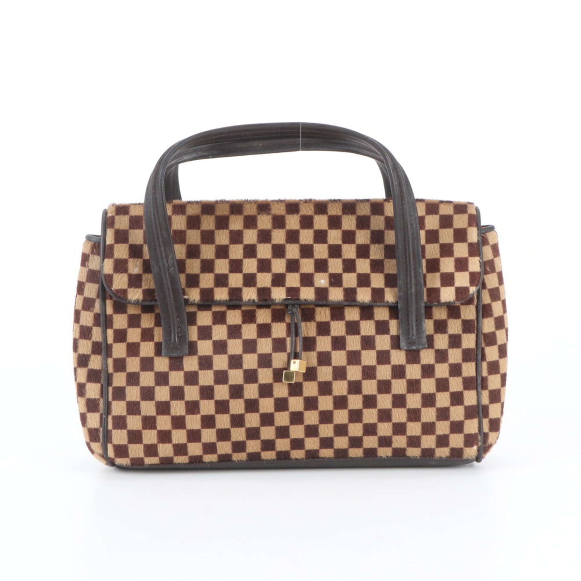 Louis Vuitton Brown Leather Handbag Shoulder Bag Tote Bag (Pre-Owned)