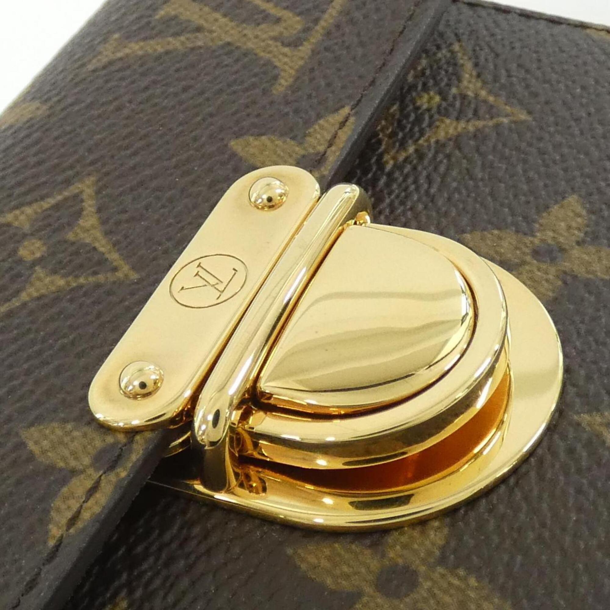 Louis Vuitton Brown Coated Canvas Wallet (Tri-Fold) (Pre-Owned)