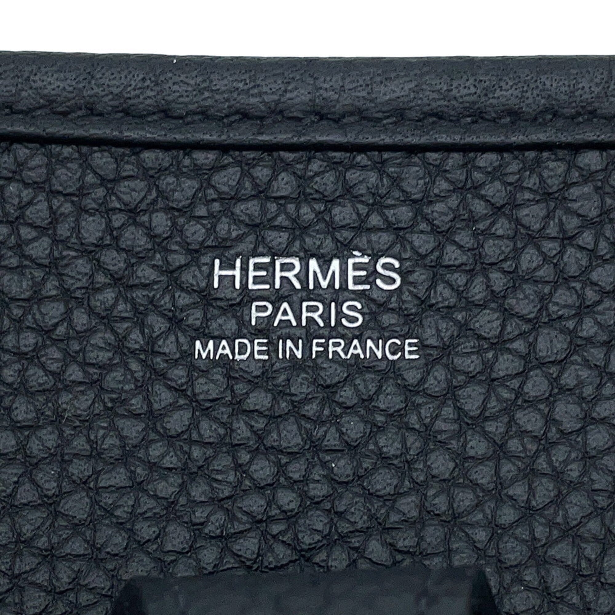 Hermes Black Taurillon Clemence Leather Shoulder Bag (Pre-Owned)