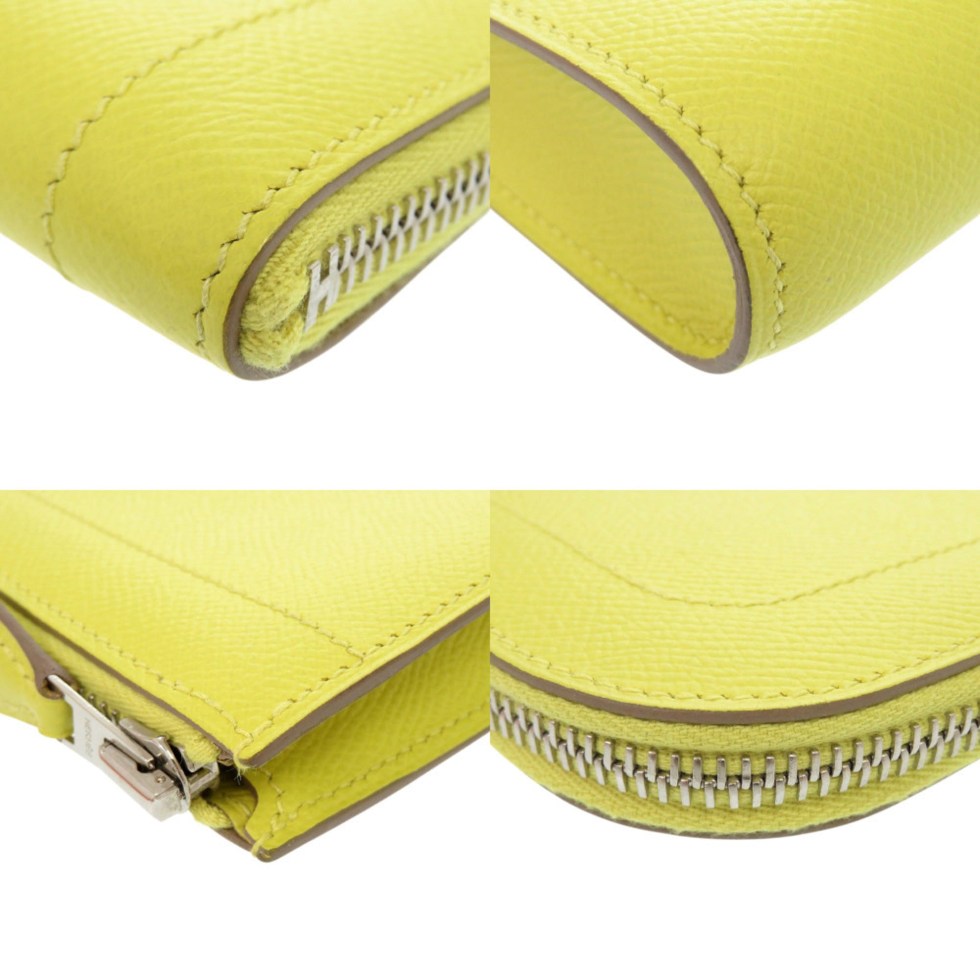Hermes Lime Yellow Epsom Leather Clutch Bag (Pre-Owned)