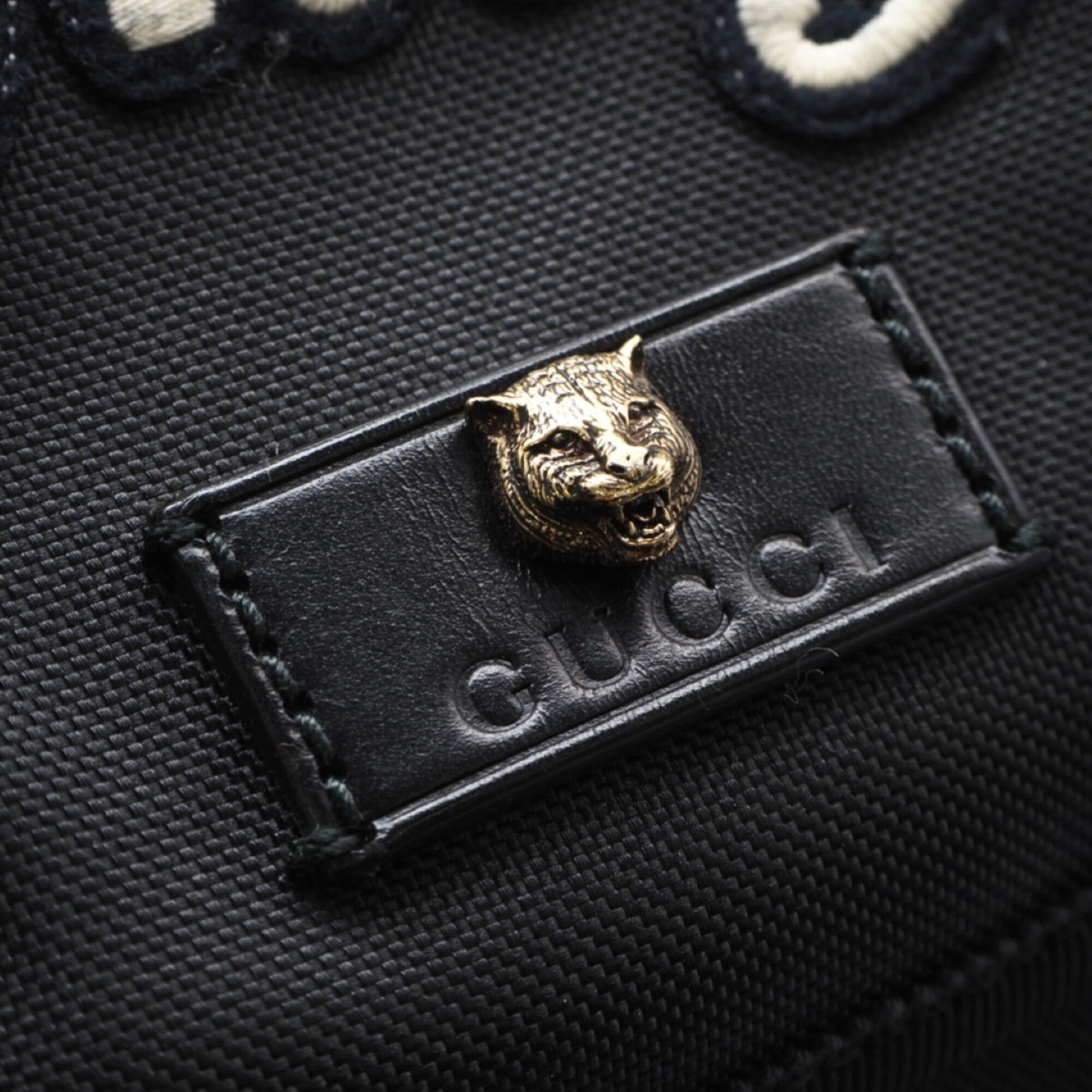 Gucci Black Multi-Color Nylon Backpack (Pre-Owned)