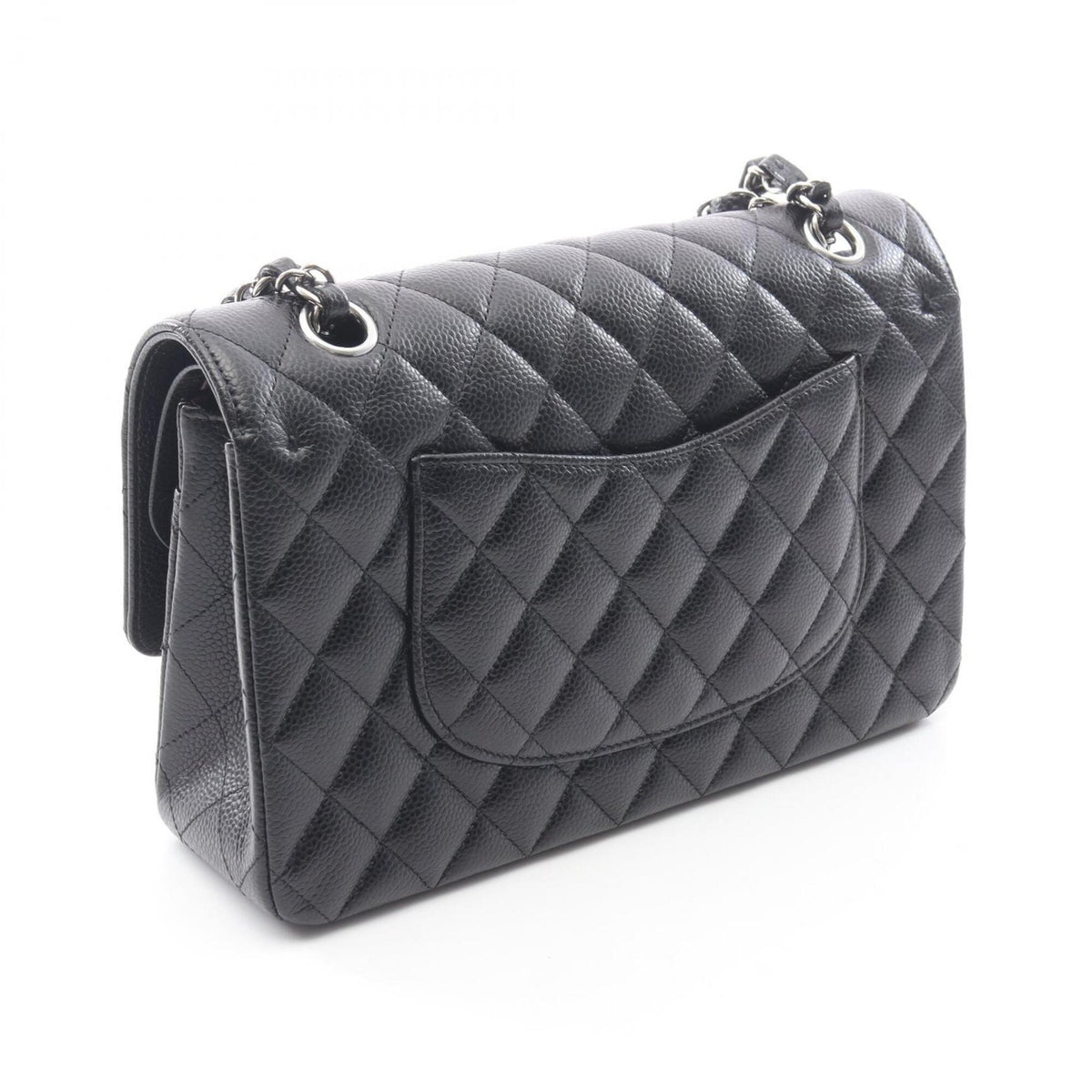 Chanel Matelasse Black Grained Calfskin Shoulder Bag (Pre-Owned)