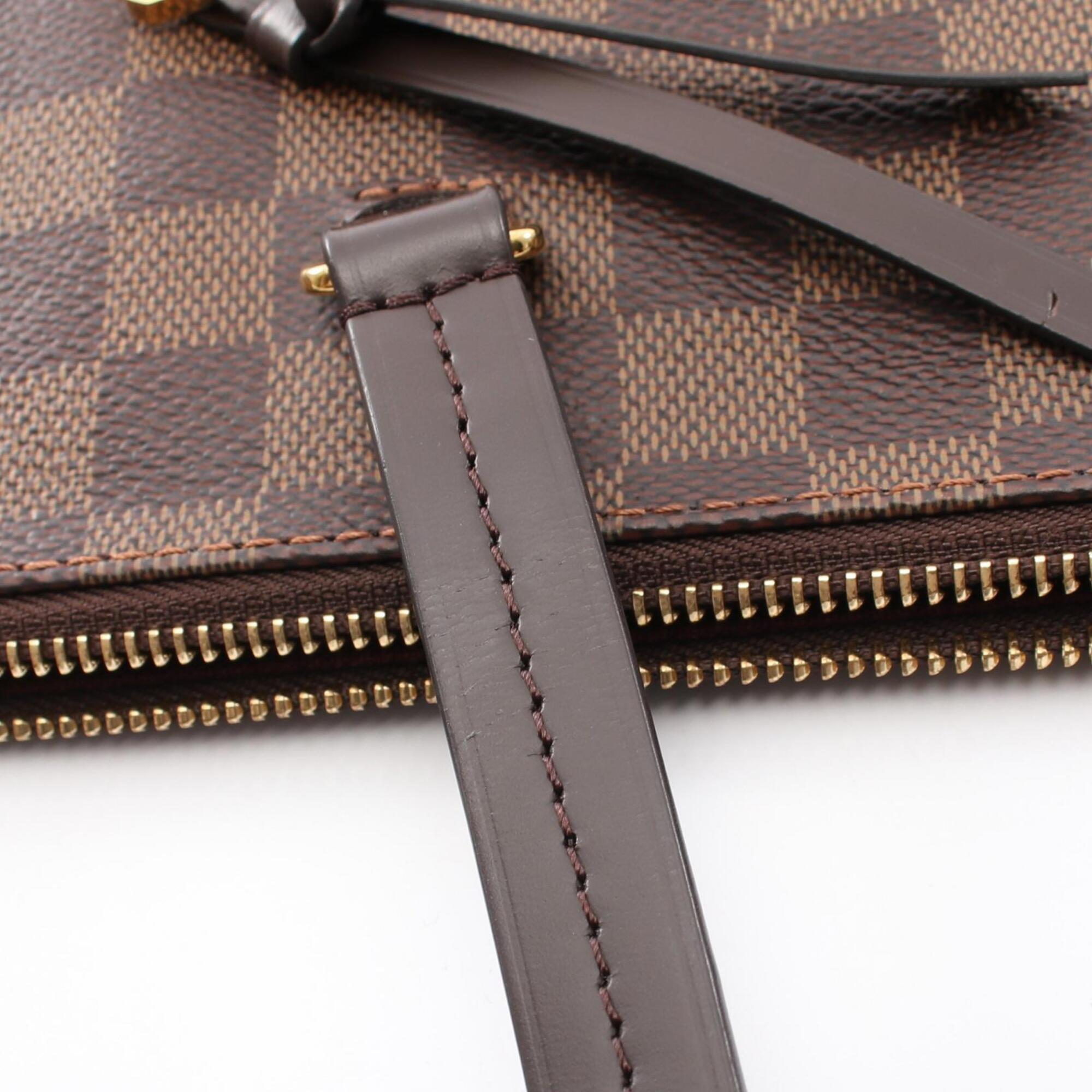 Louis Vuitton Brown Damier Canvas Coated Canvas Leather Handbag Tote Bag (Pre-Owned)