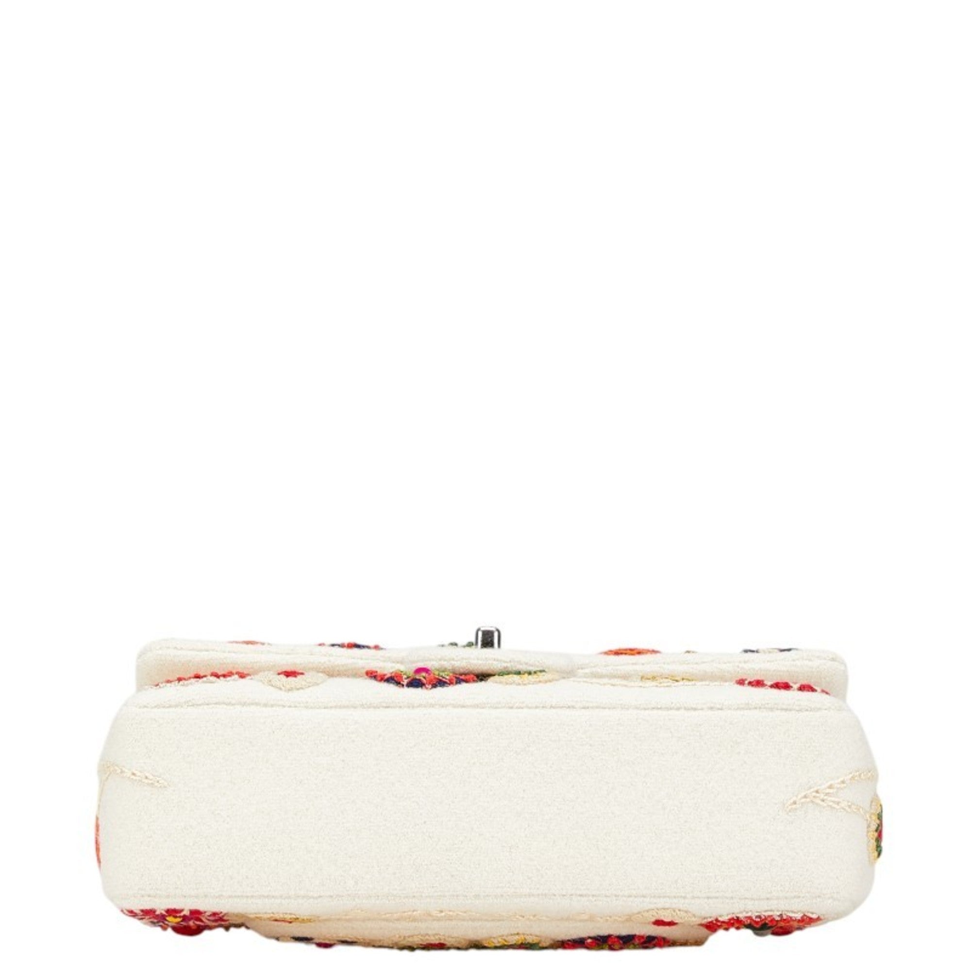 Chanel Matelasse Beige Multi-Color Cotton Handbag Shoulder Bag (Pre-Owned)