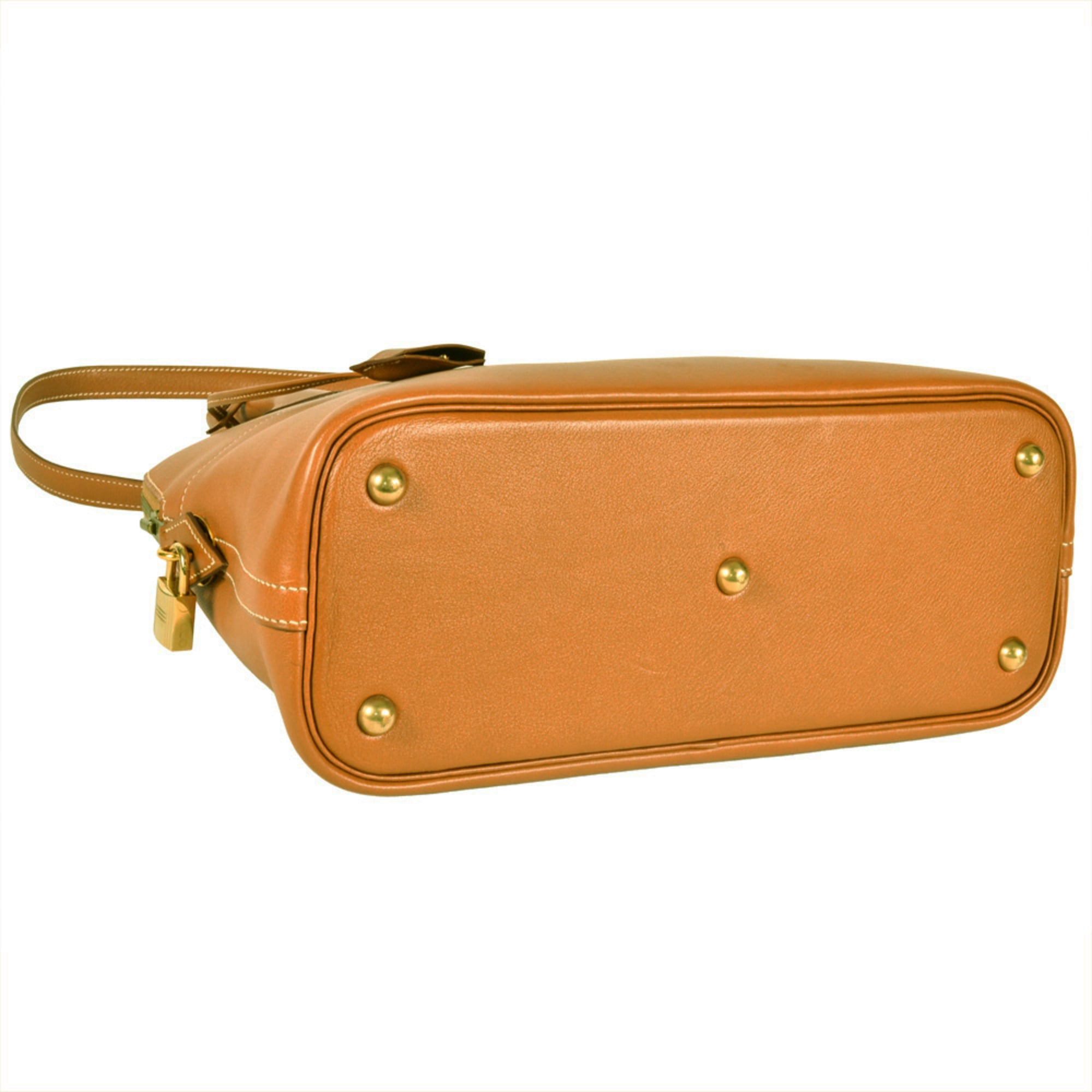 Hermes Bolide Gold Barenia Leather Handbag (Pre-Owned)