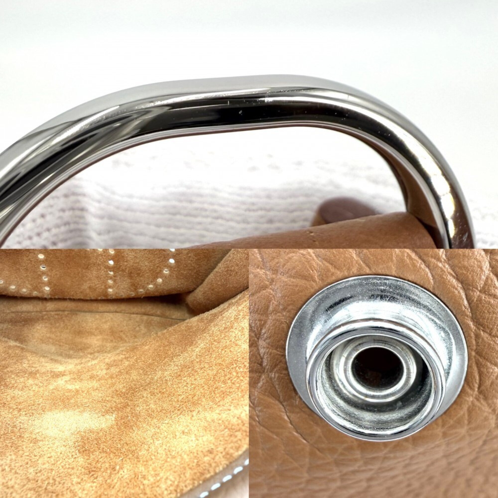 Hermes Evelyne Brown Leather Shoulder Bag (Pre-Owned)