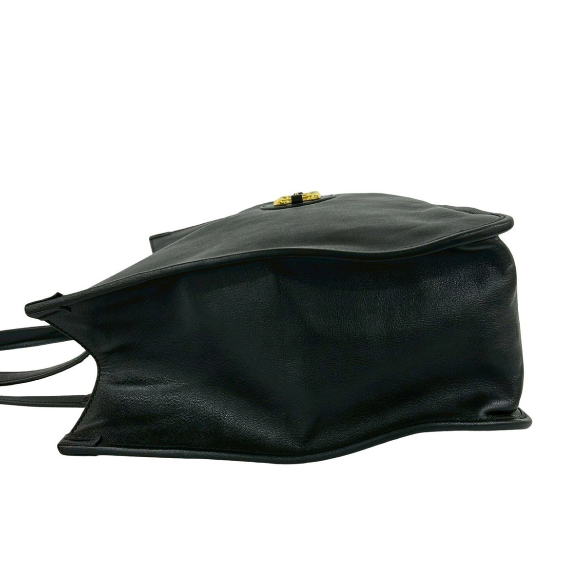 Gucci Black Leather Handbag Tote Bag (Pre-Owned)