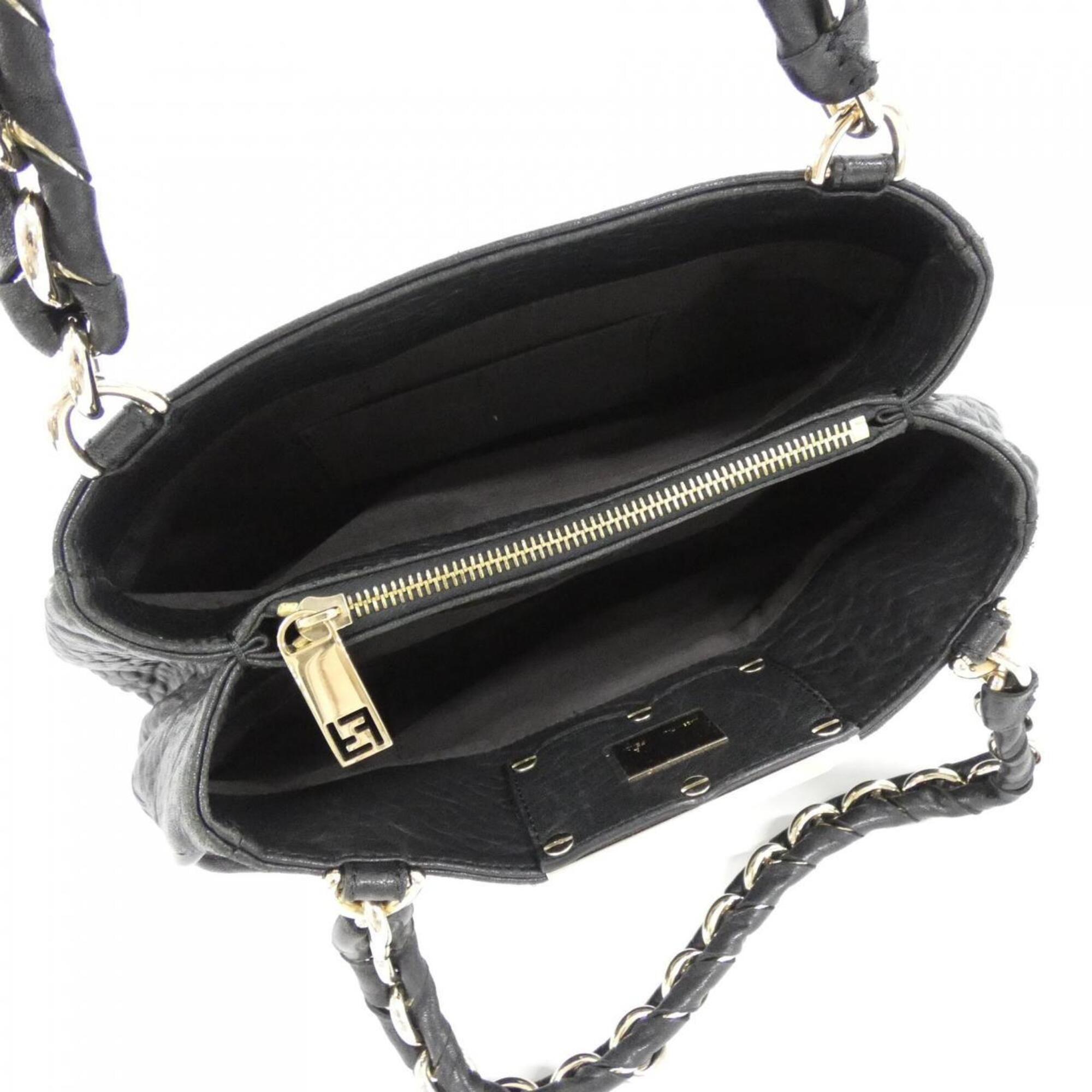 Fendi Black Leather Handbag (Pre-Owned)