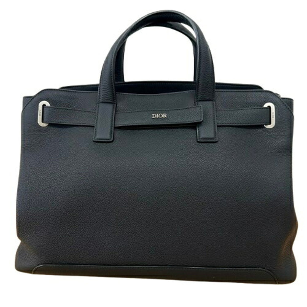 Christian Dior Black Leather Tote Bag (Pre-Owned)