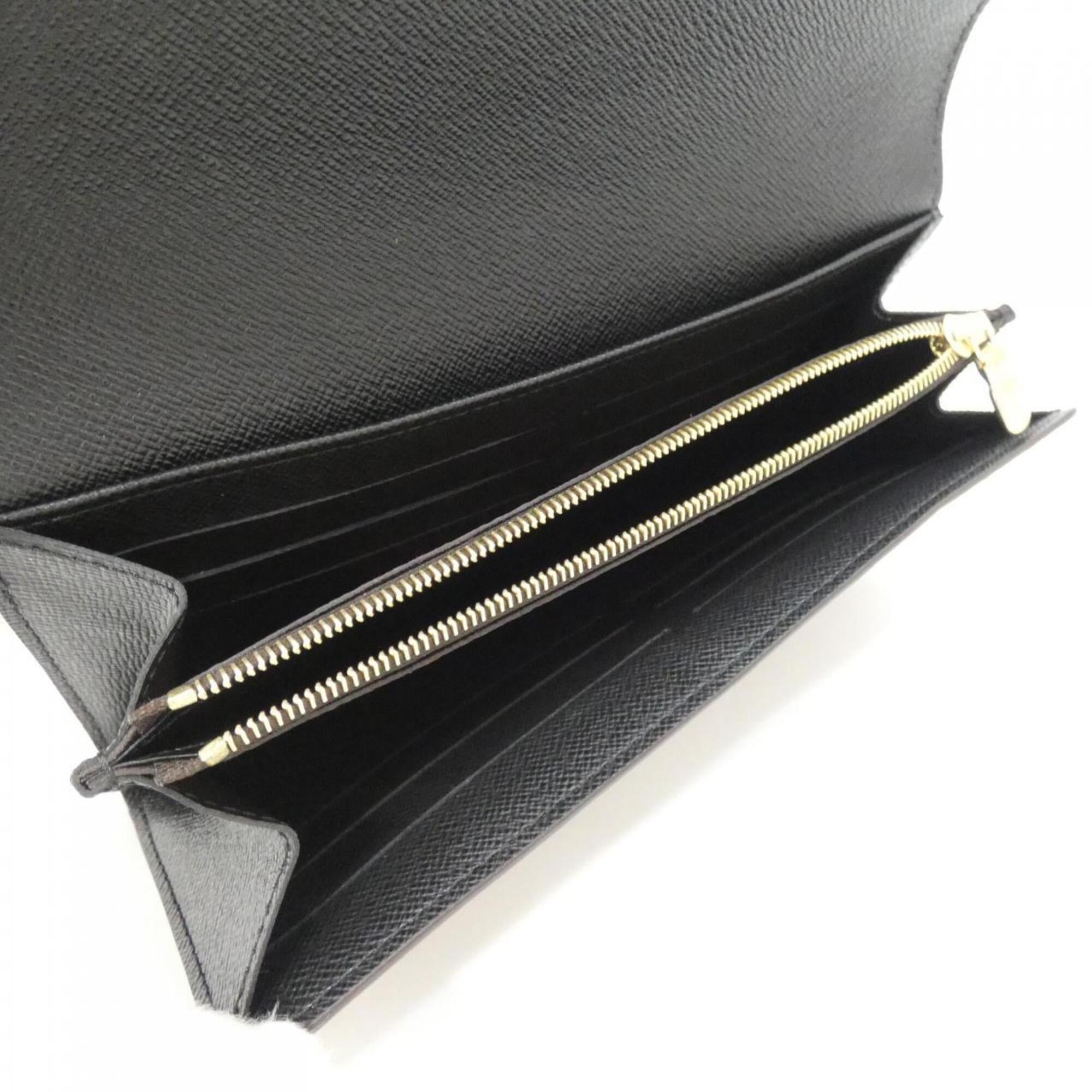 Louis Vuitton Marron Coated Canvas Long Wallet (Bi-Fold) (Pre-Owned)