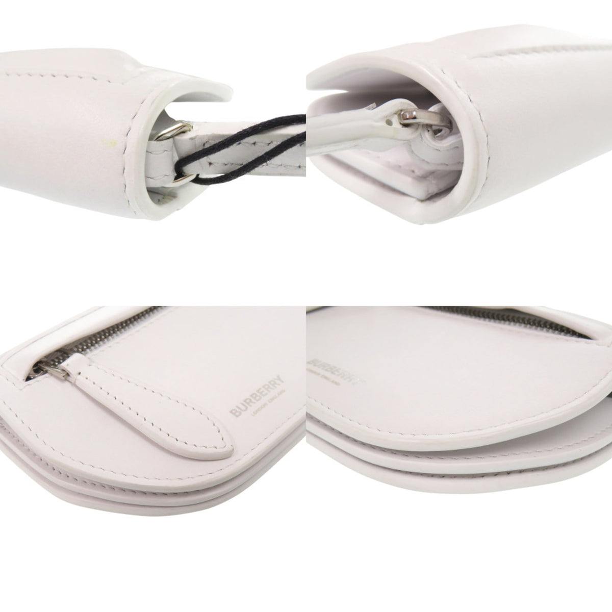 Burberry White Leather Shoulder Bag (Pre-Owned)