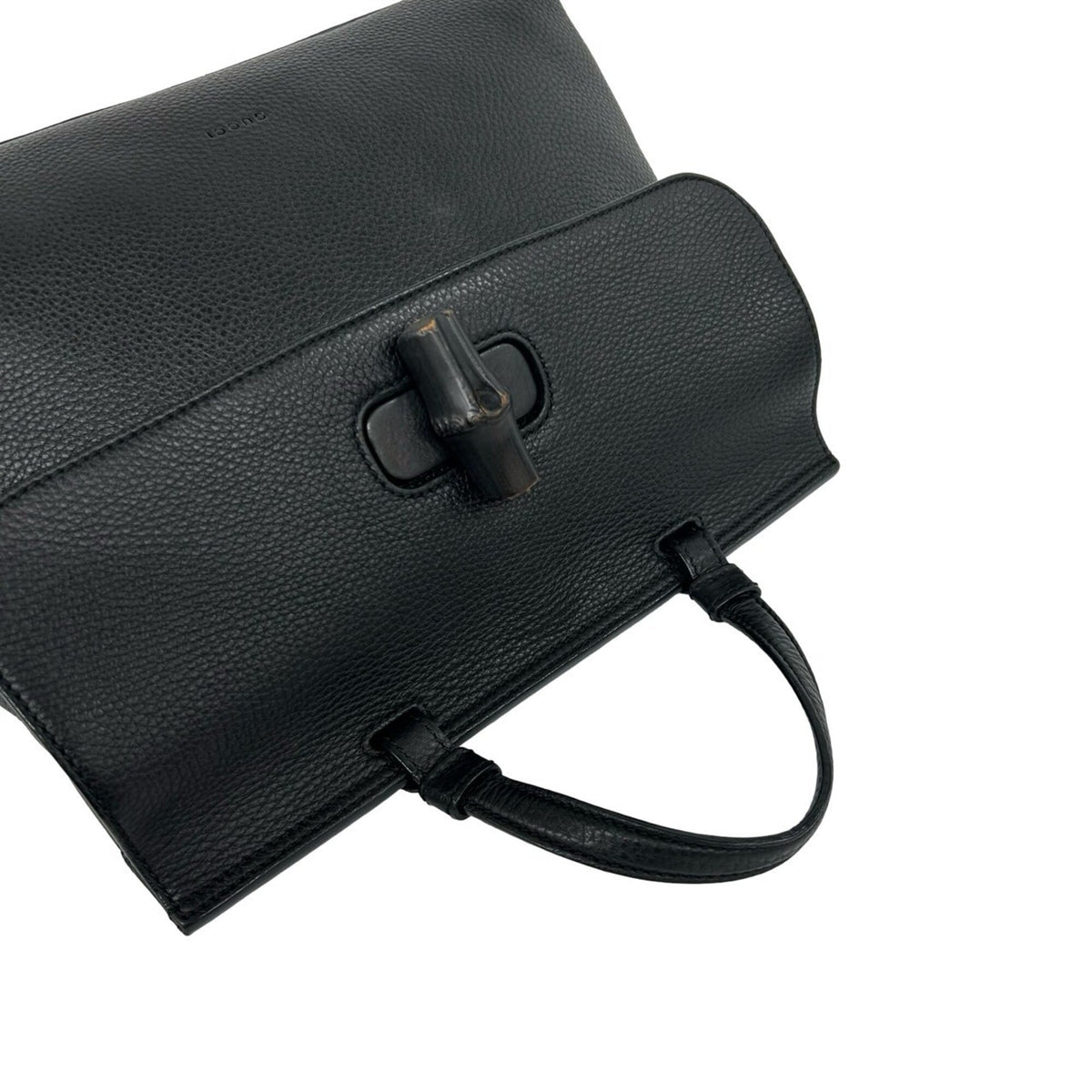 Gucci Black Leather Handbag Shoulder Bag (Pre-Owned)