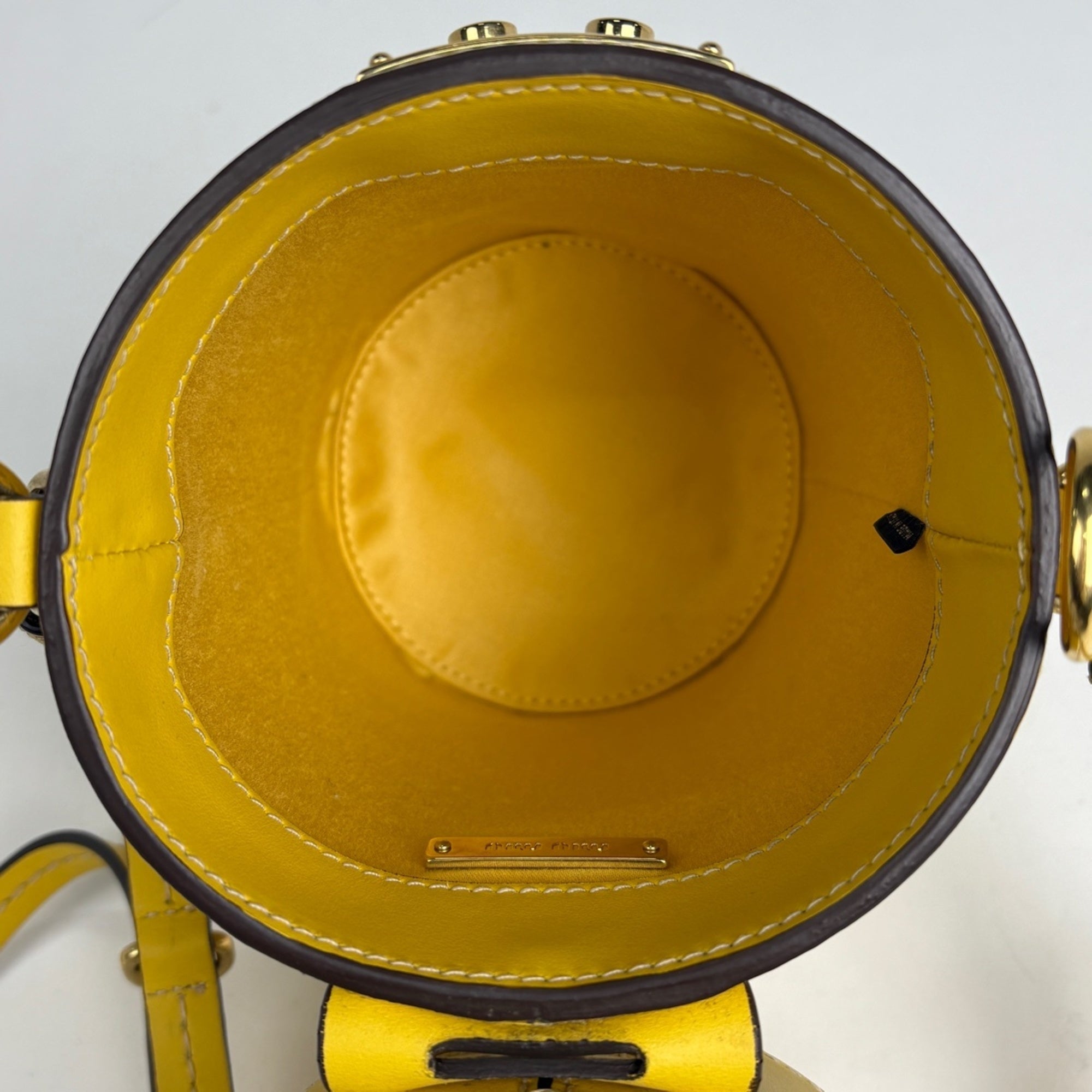 Miu Miu Yellow Leather Shoulder Bag (Pre-Owned)