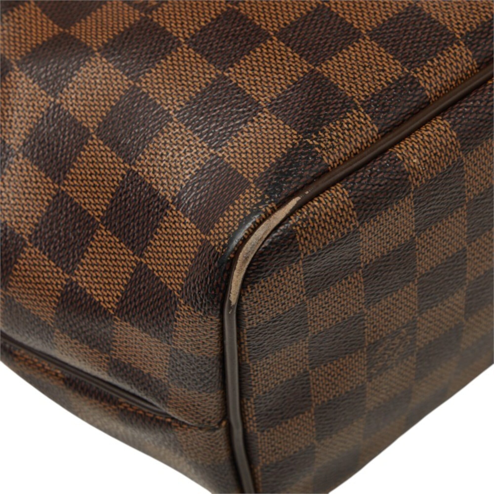 Louis Vuitton Brown Damier Canvas Pvc Leather Shoulder Bag Tote Bag (Pre-Owned)