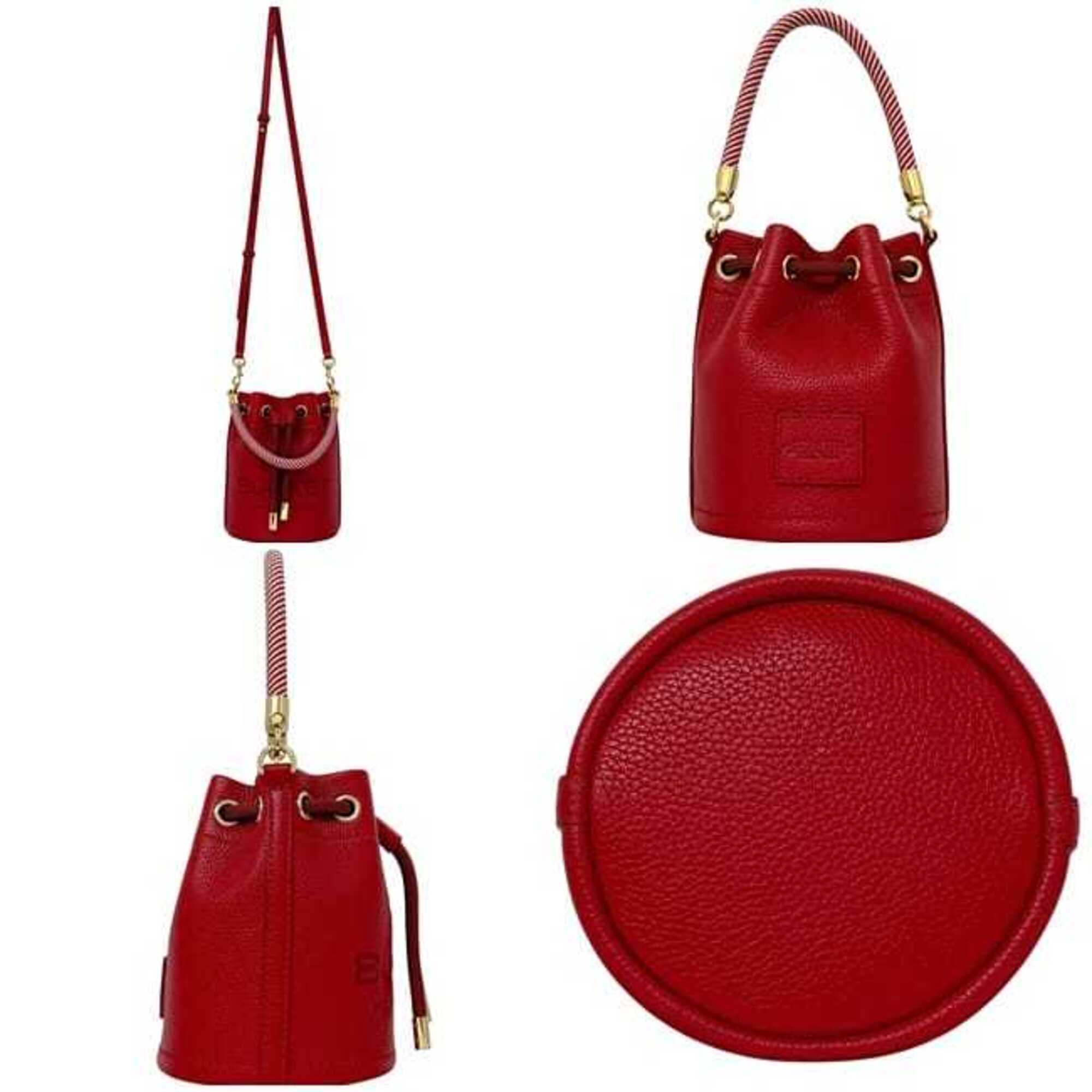 Marc Jacobs Red Color Leather Handbag Shoulder Bag (Pre-Owned)