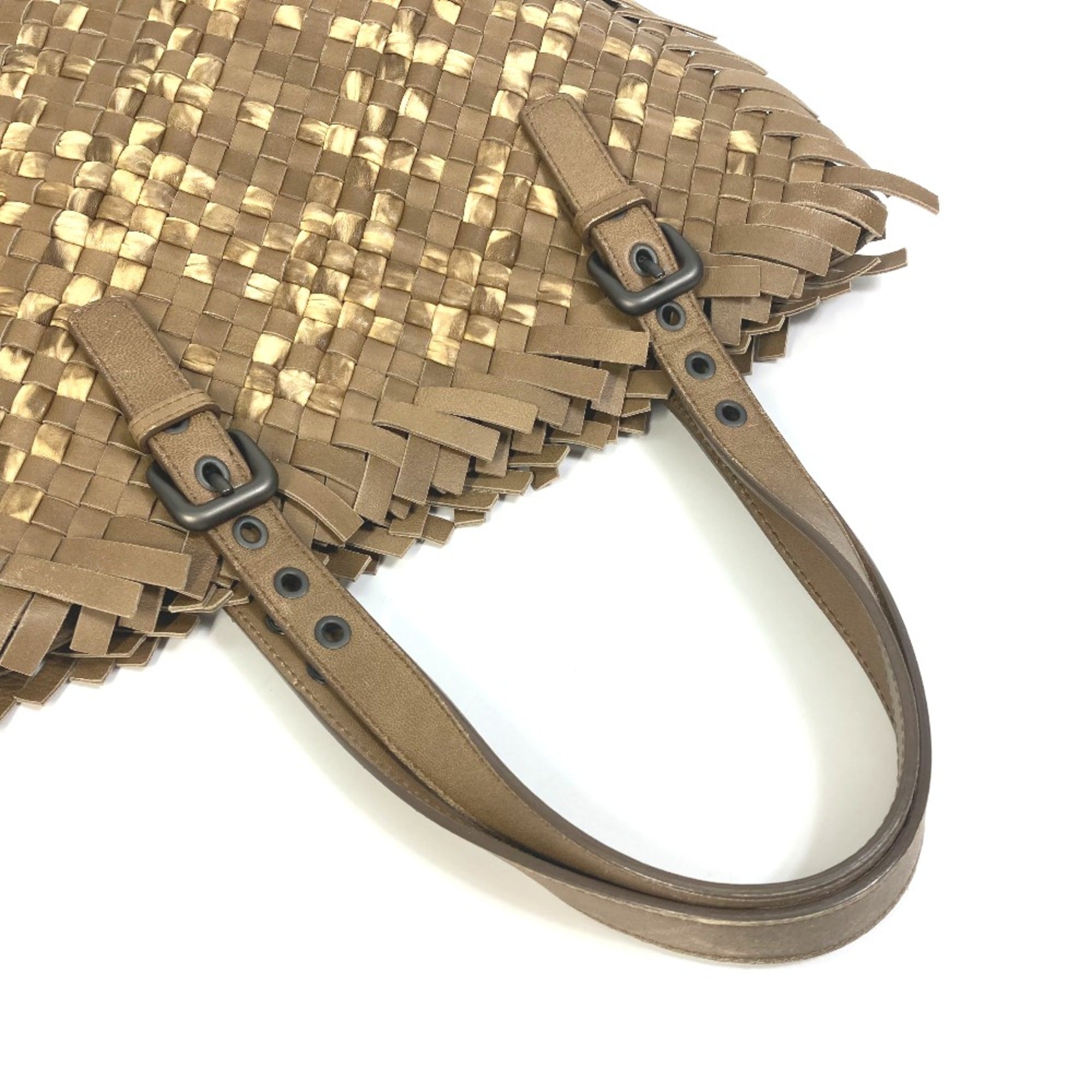 Bottega Veneta Beige Leather Tote Bag (Pre-Owned)