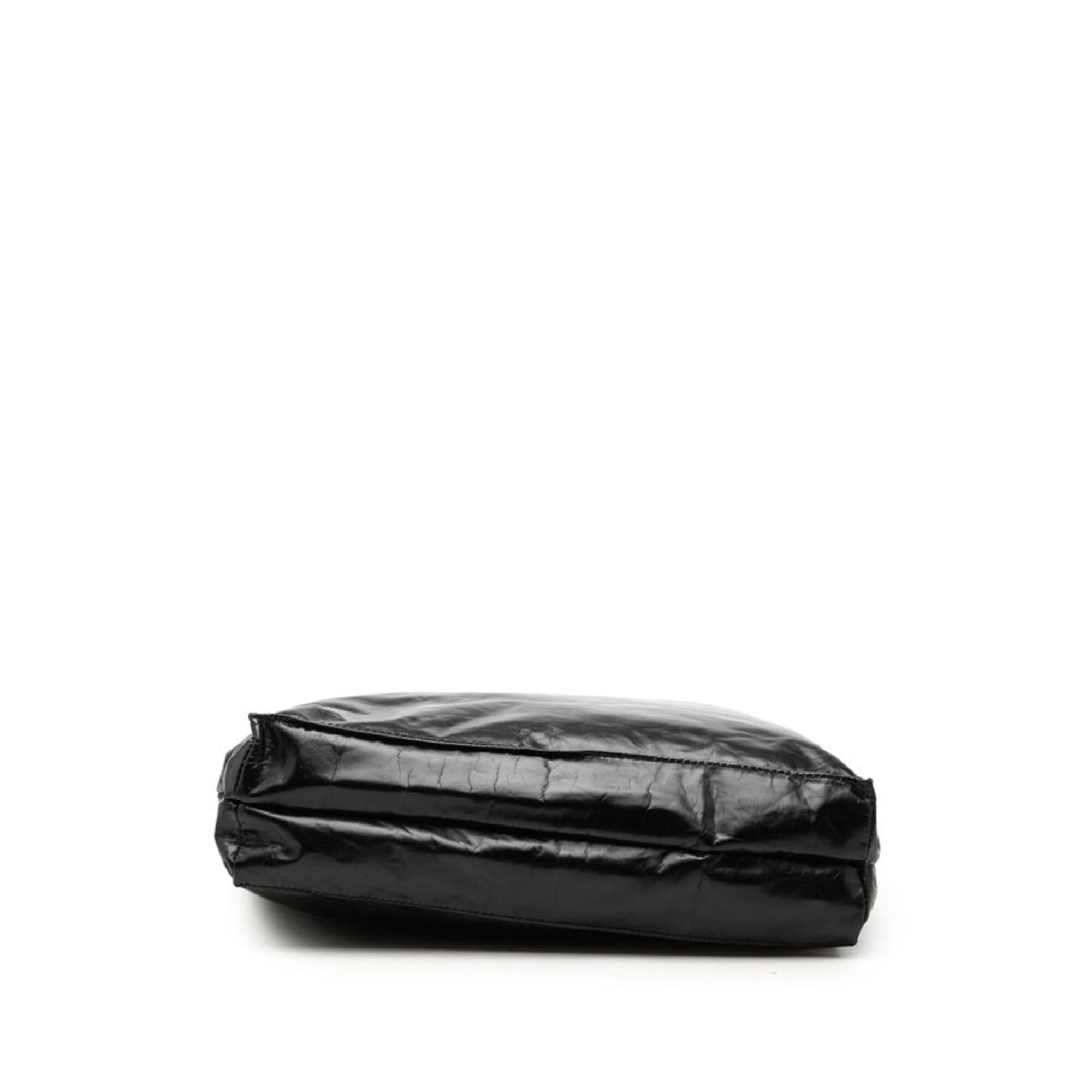 Valentino Black Leather Shoulder Bag Tote Bag (Pre-Owned)