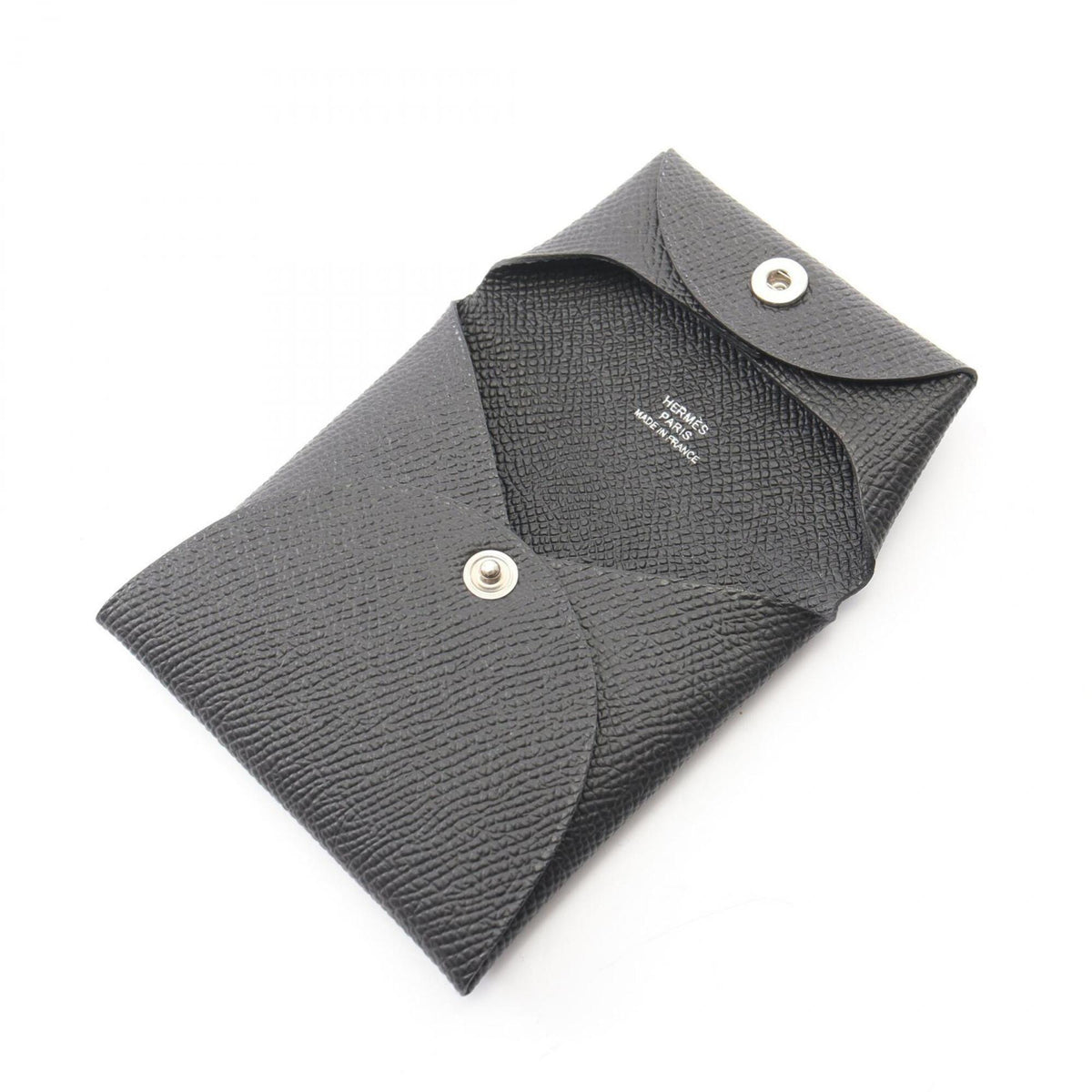 Hermes Black Leather Coin Purse/Coin Case (Pre-Owned)