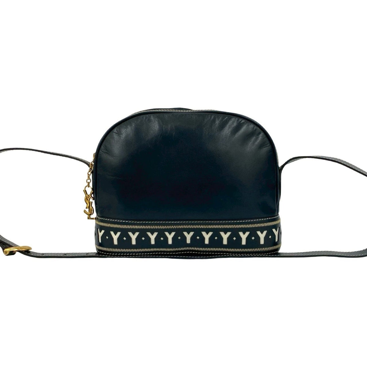 Yves Saint Laurent Navy Leather Shoulder Bag (Pre-Owned)