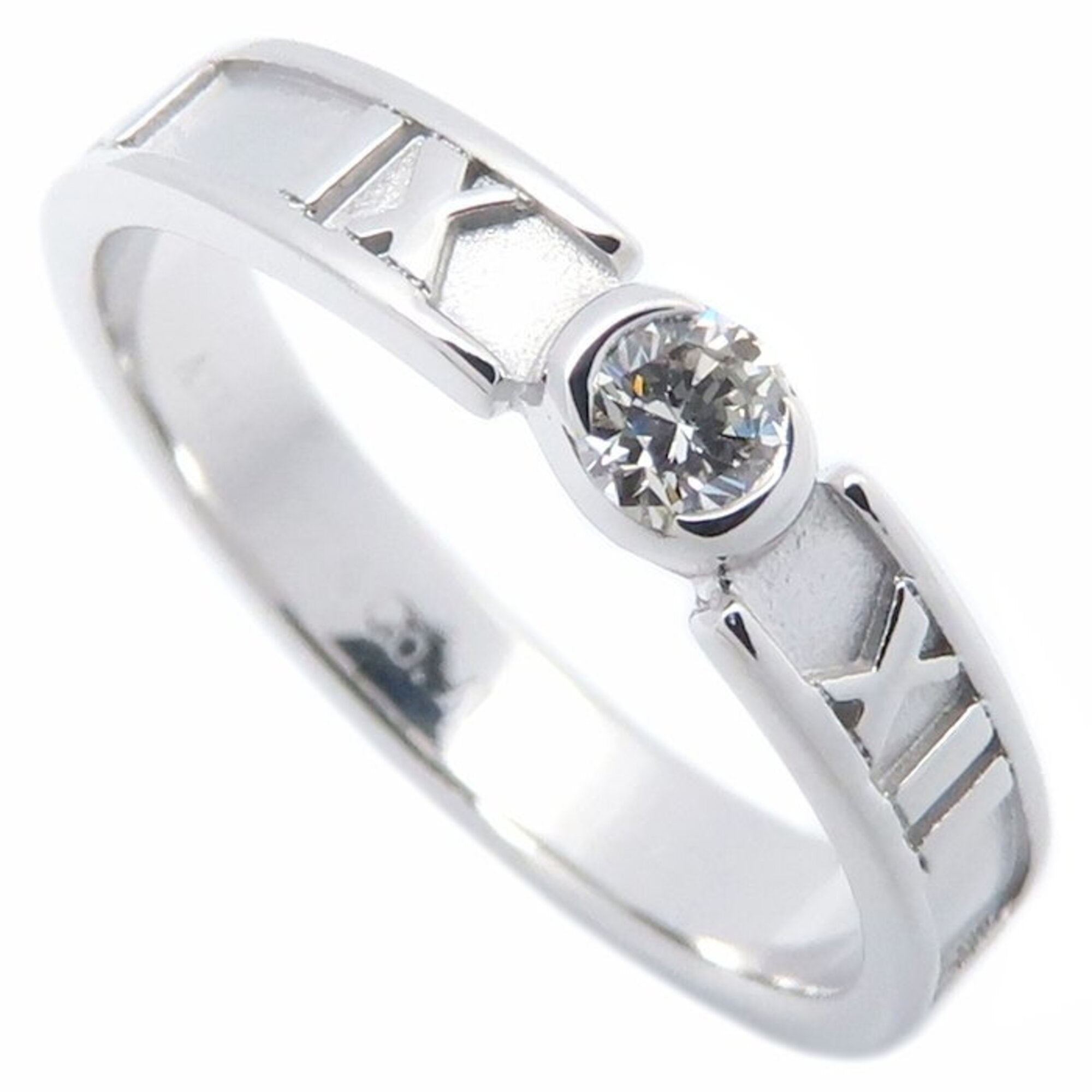 Tiffany Atlas White Gold (18K) Band Ring (Pre-Owned)