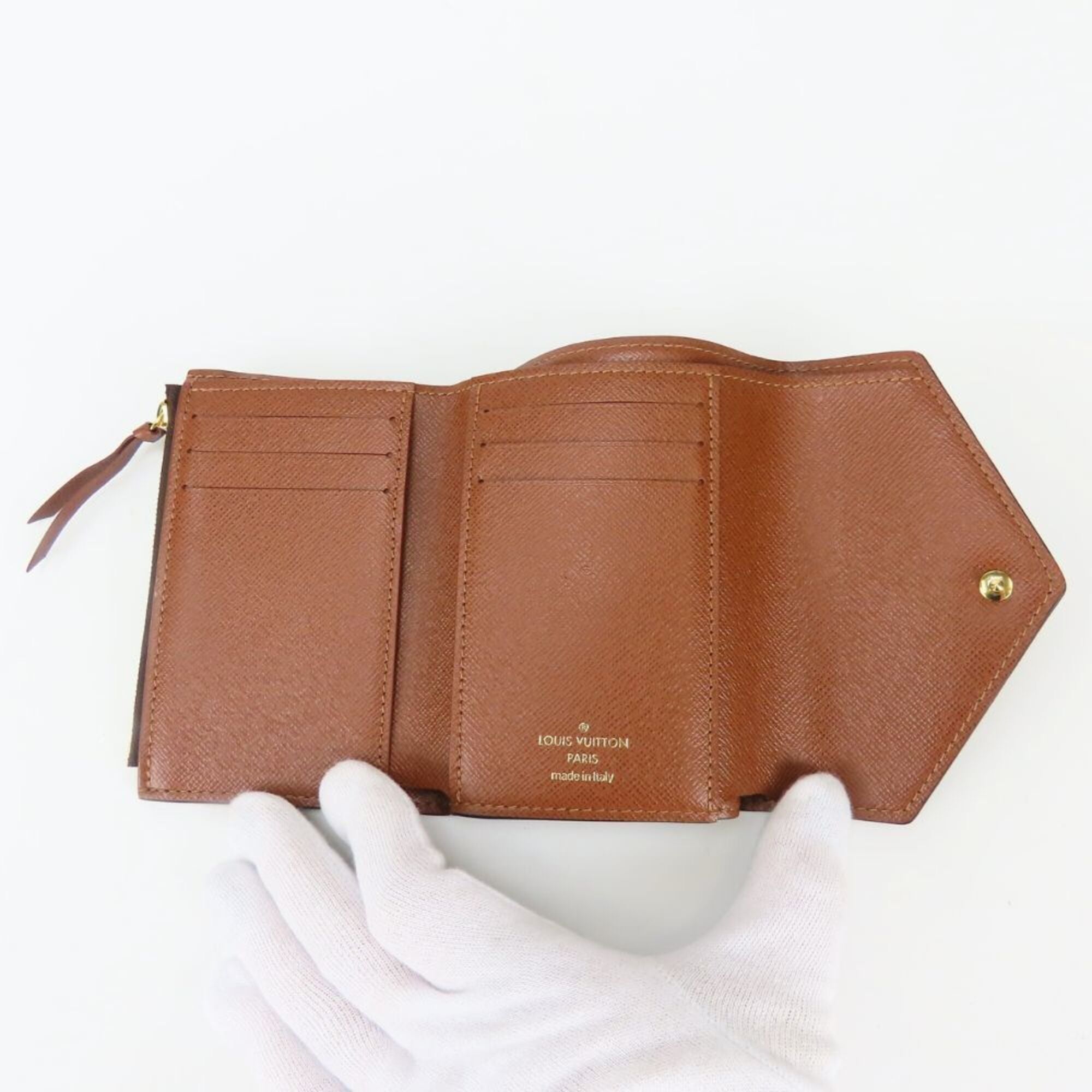 Louis Vuitton Brown Monogram Wallet (Tri-Fold) (Pre-Owned)