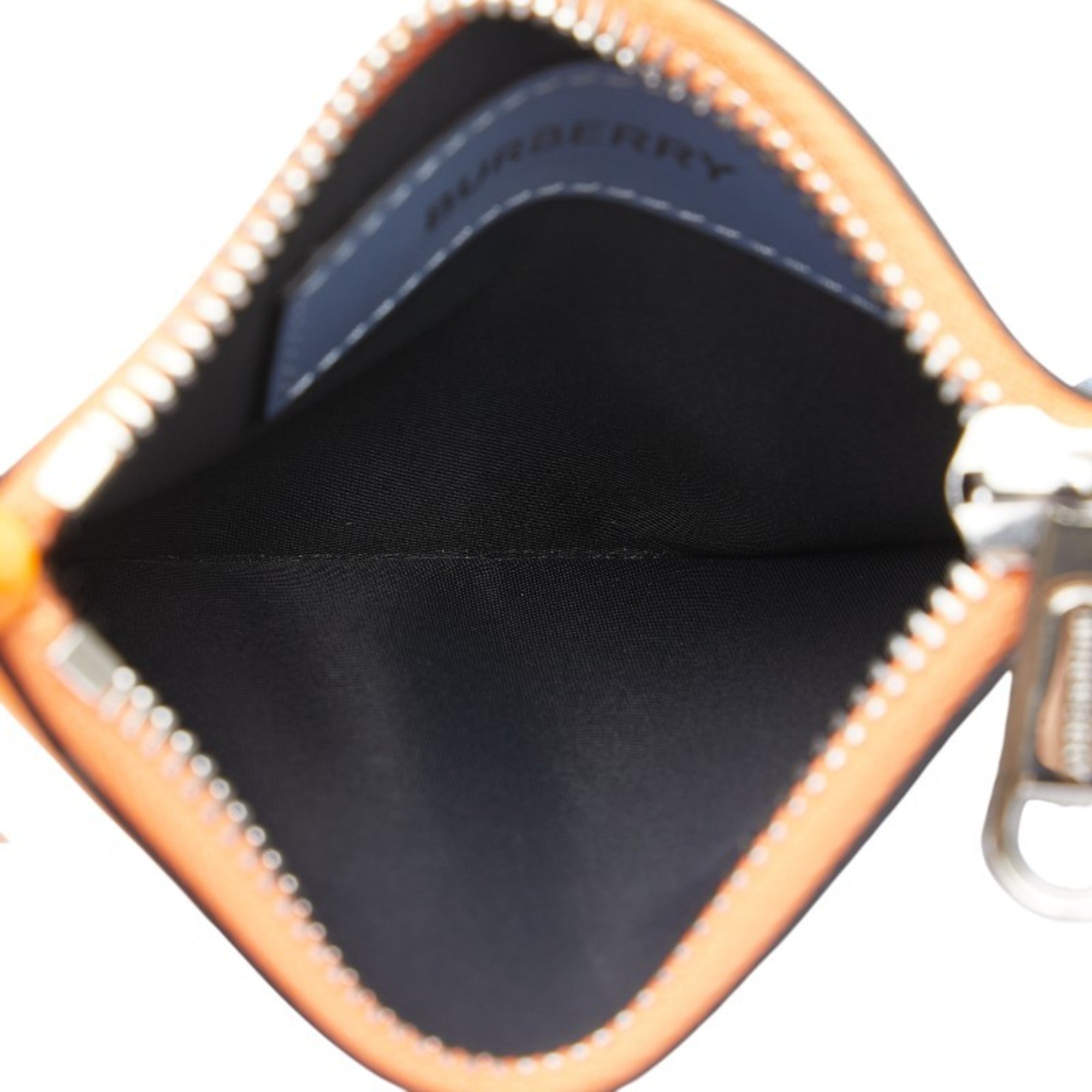 Burberry Multi-Color Orange Leather Coin Purse/Coin Case (Pre-Owned)