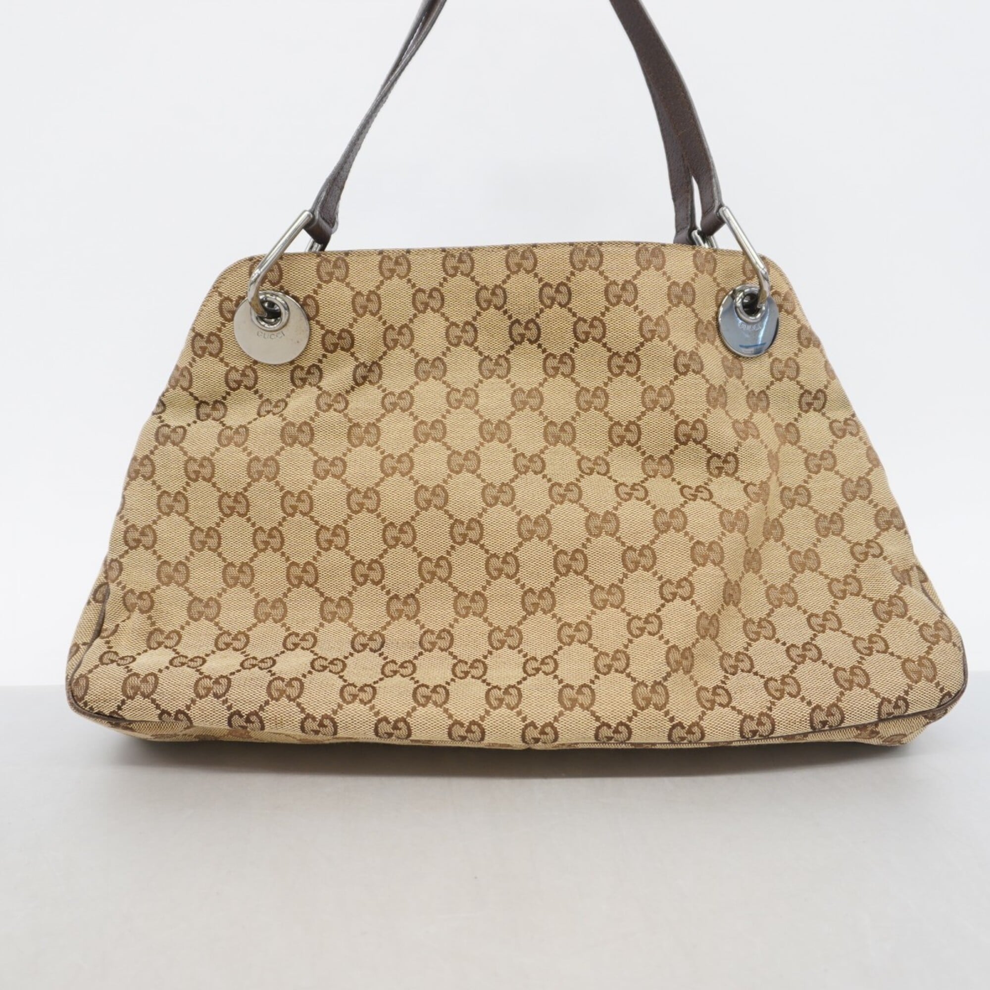 Gucci Brown Canvas Shoulder Bag (Pre-Owned)