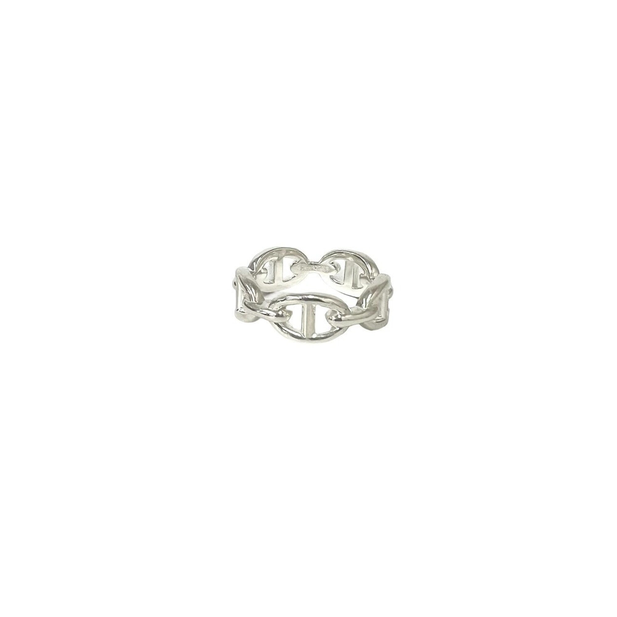 Hermes Silver Silver 925 Band Ring (Pre-Owned)