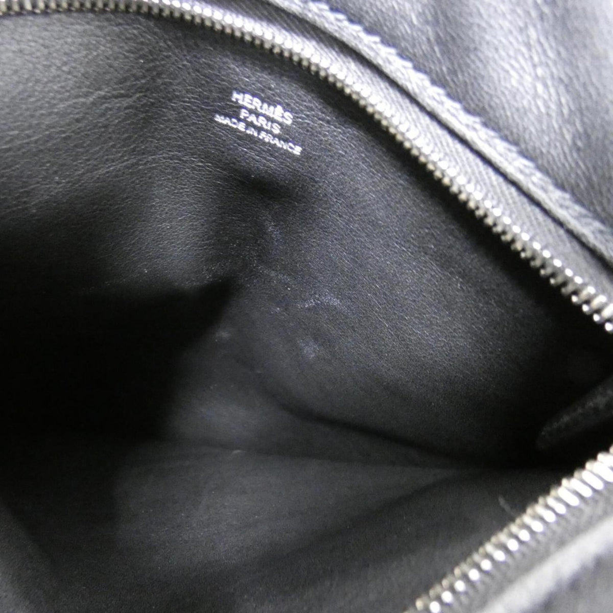 Hermes Black Swift Leather Chain/Shoulder Wallet (Pre-Owned)