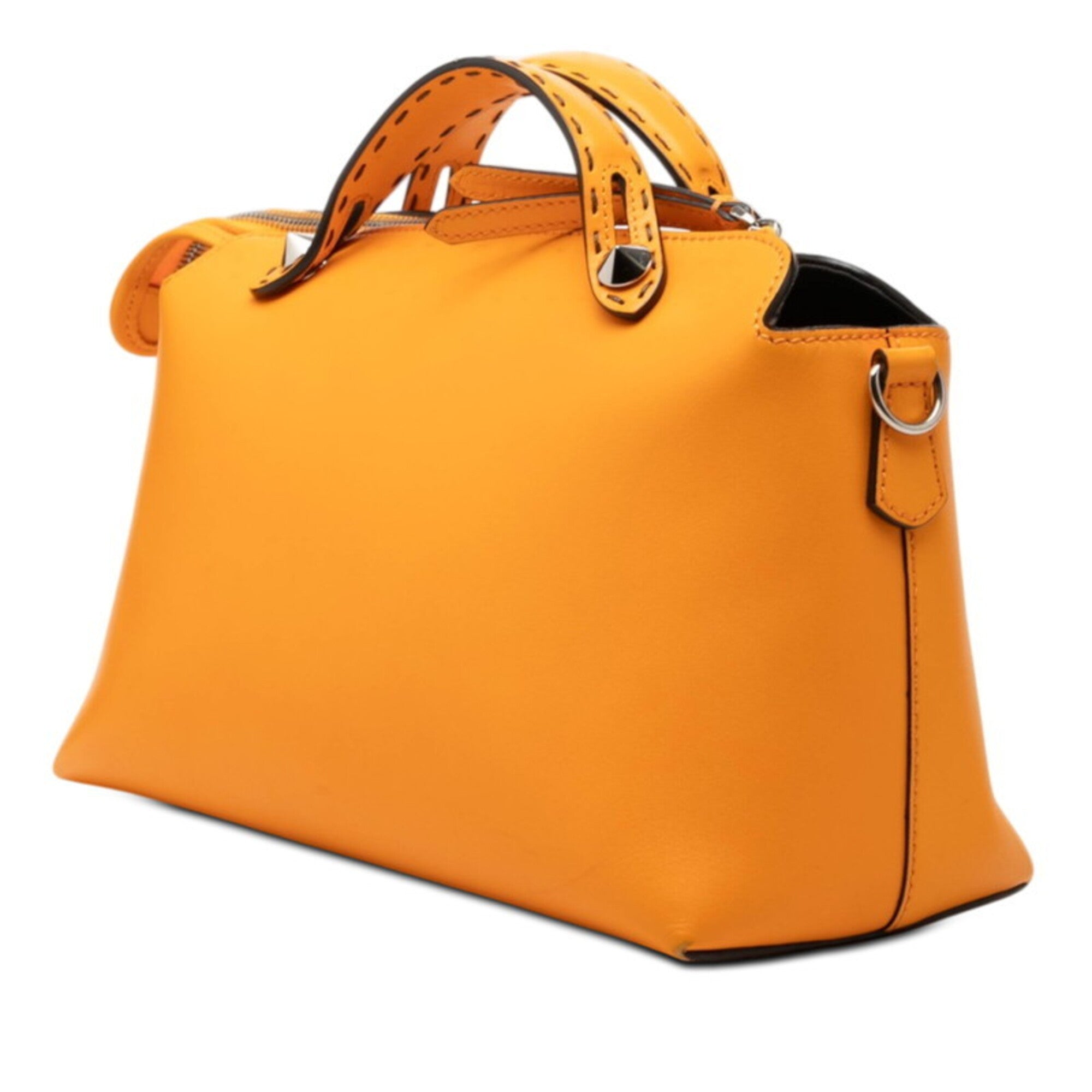 Fendi Orange Leather Handbag Shoulder Bag (Pre-Owned)