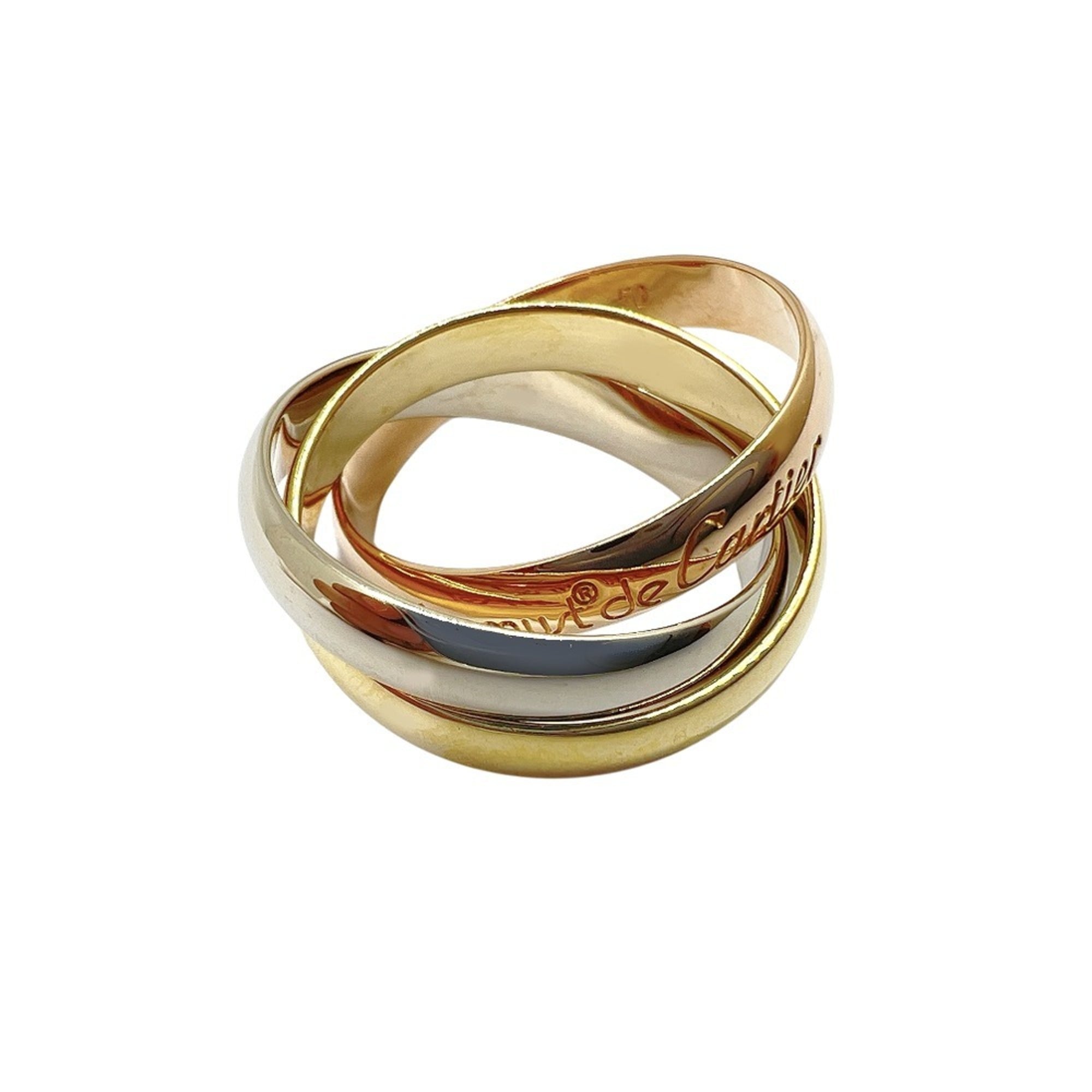 Cartier Pink Gold White Gold Yellow Gold Yellow Gold (18K) Pink Gold (18K) White Gold (18K) Band Ring (Pre-Owned)